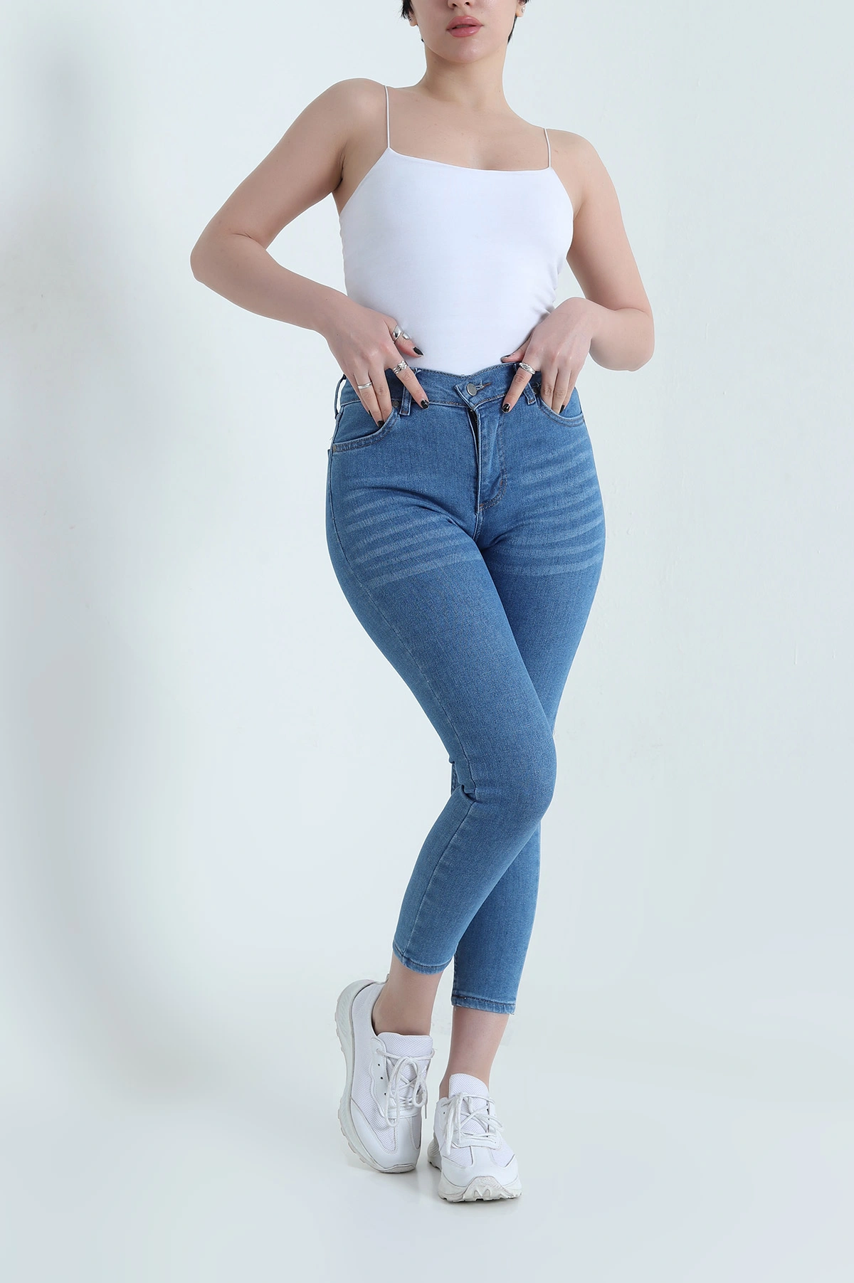 Mavi Likralı Slim Fit Kadın Kot Pantolon 455470