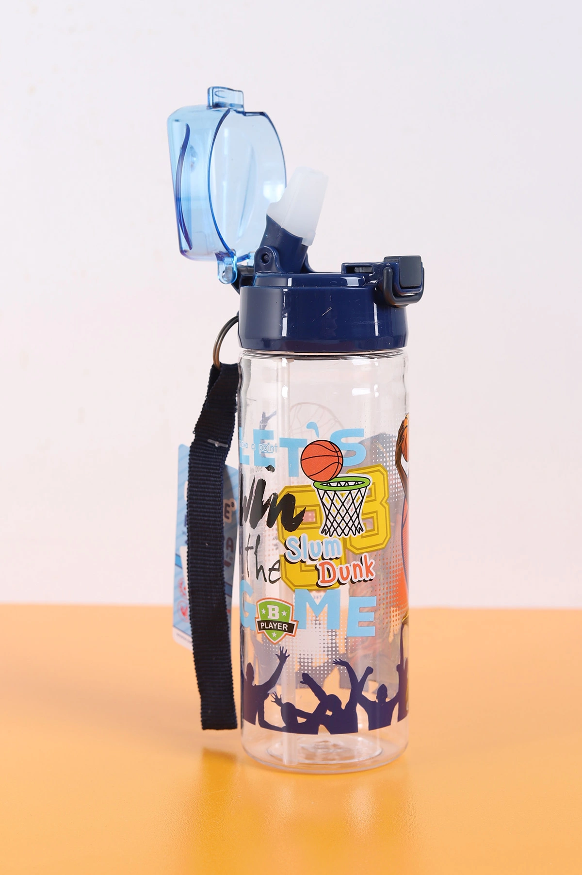 Mavi Mikro Pm-3072 Şeffaf Desenli Pipetli Matara (suluk) 500ml
