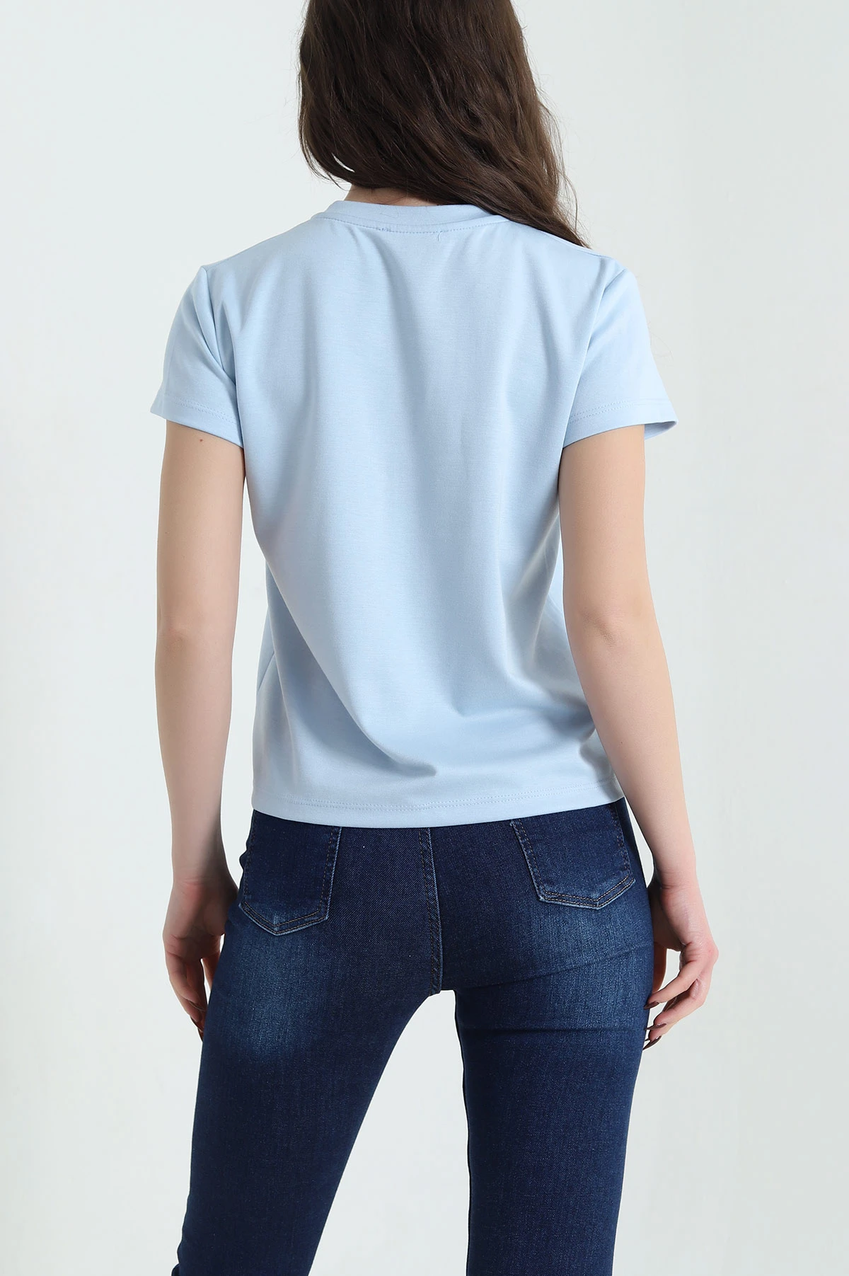 Mavi Nakışlı Oysho Kadın Tişört 434871