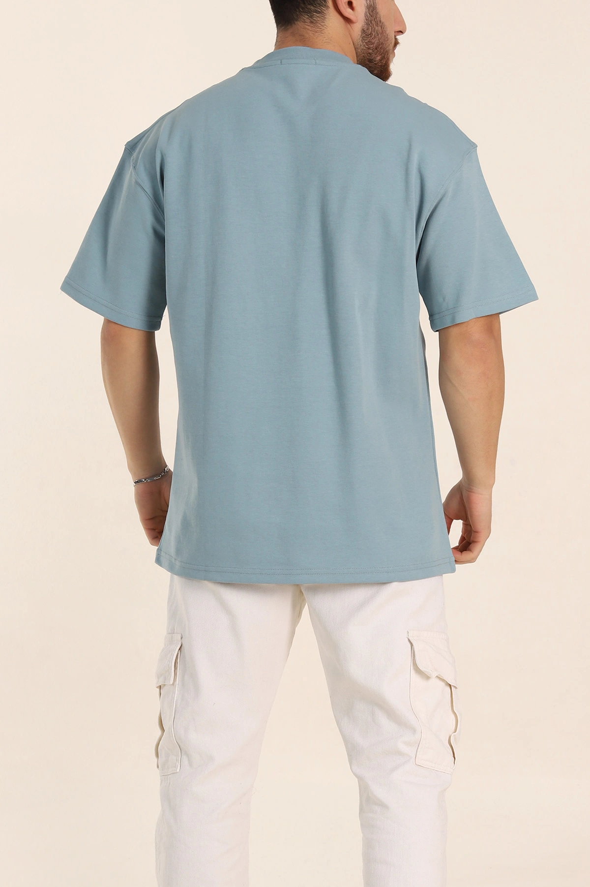 Mavi Oversize Double Face Kumaş Basic Erkek Tişört 340527