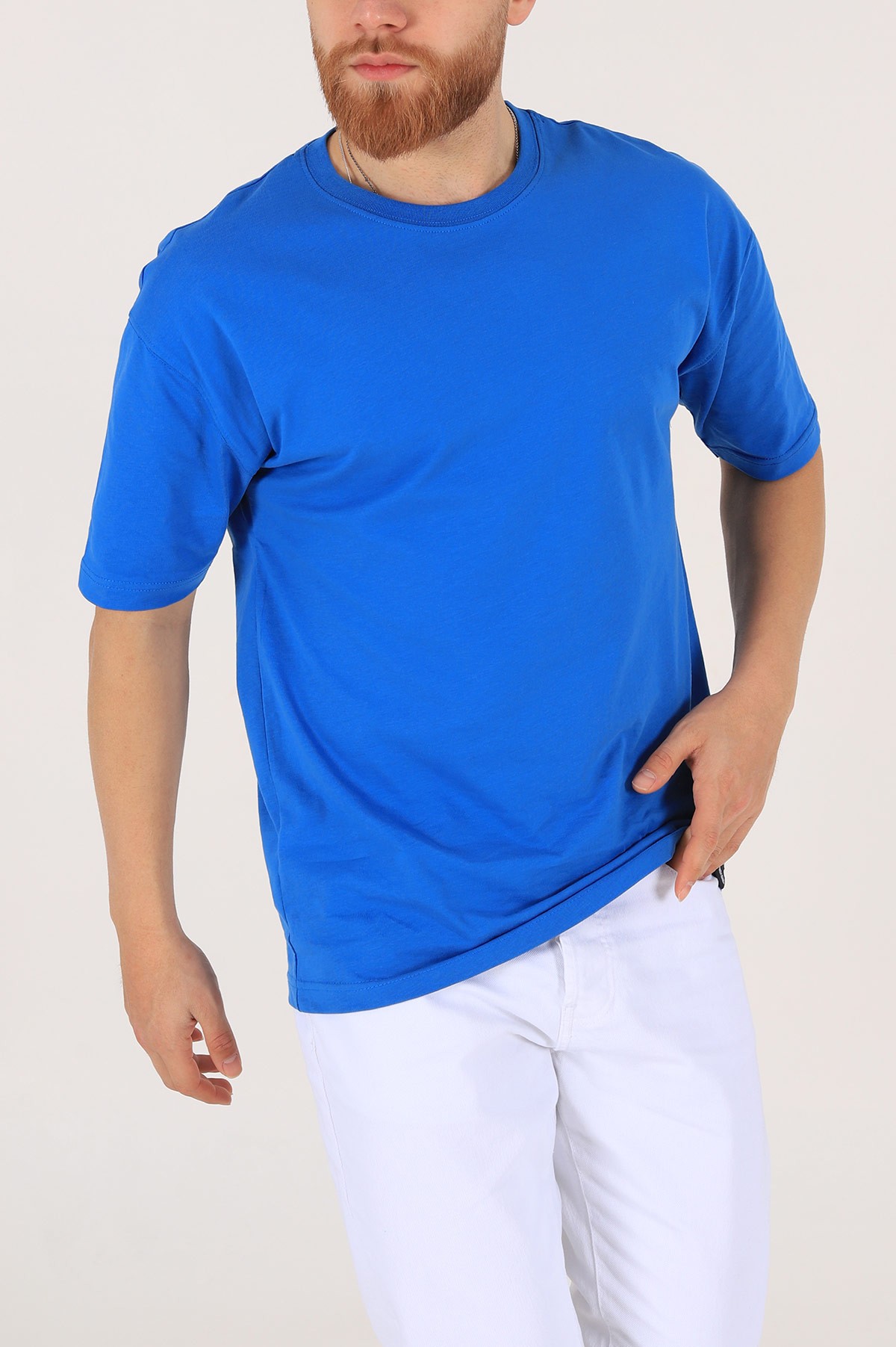 Mavi Oversize Erkek Tişört 170990
