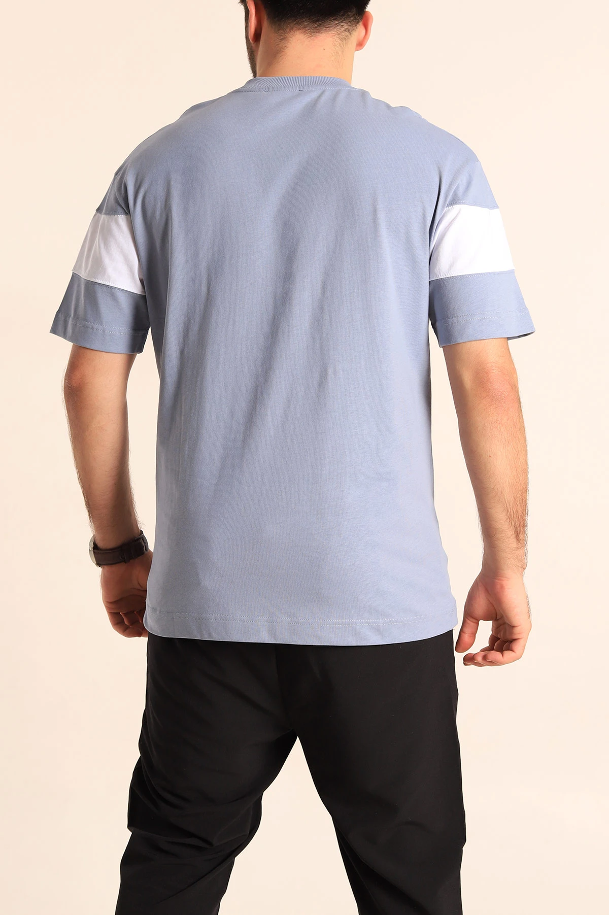 Mavi Oversize Suprem Parçalı Erkek Tişört 249449