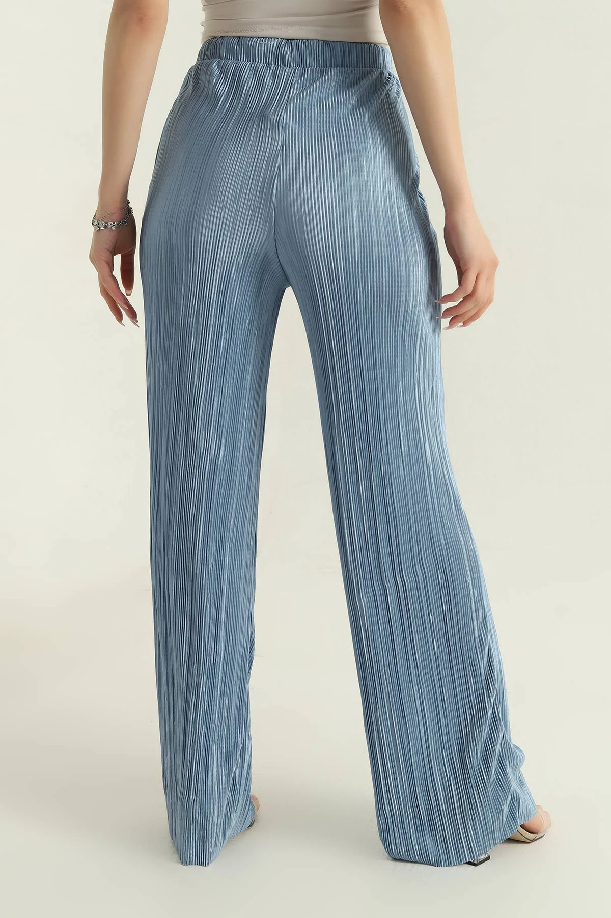 Mavi Piliseli Kadın Pantolon 375526
