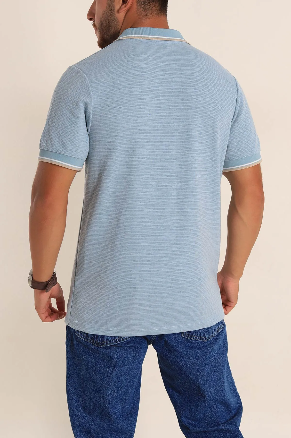 Mavi Regular Fit Dokulu Polo Yaka Erkek Tişört 277064