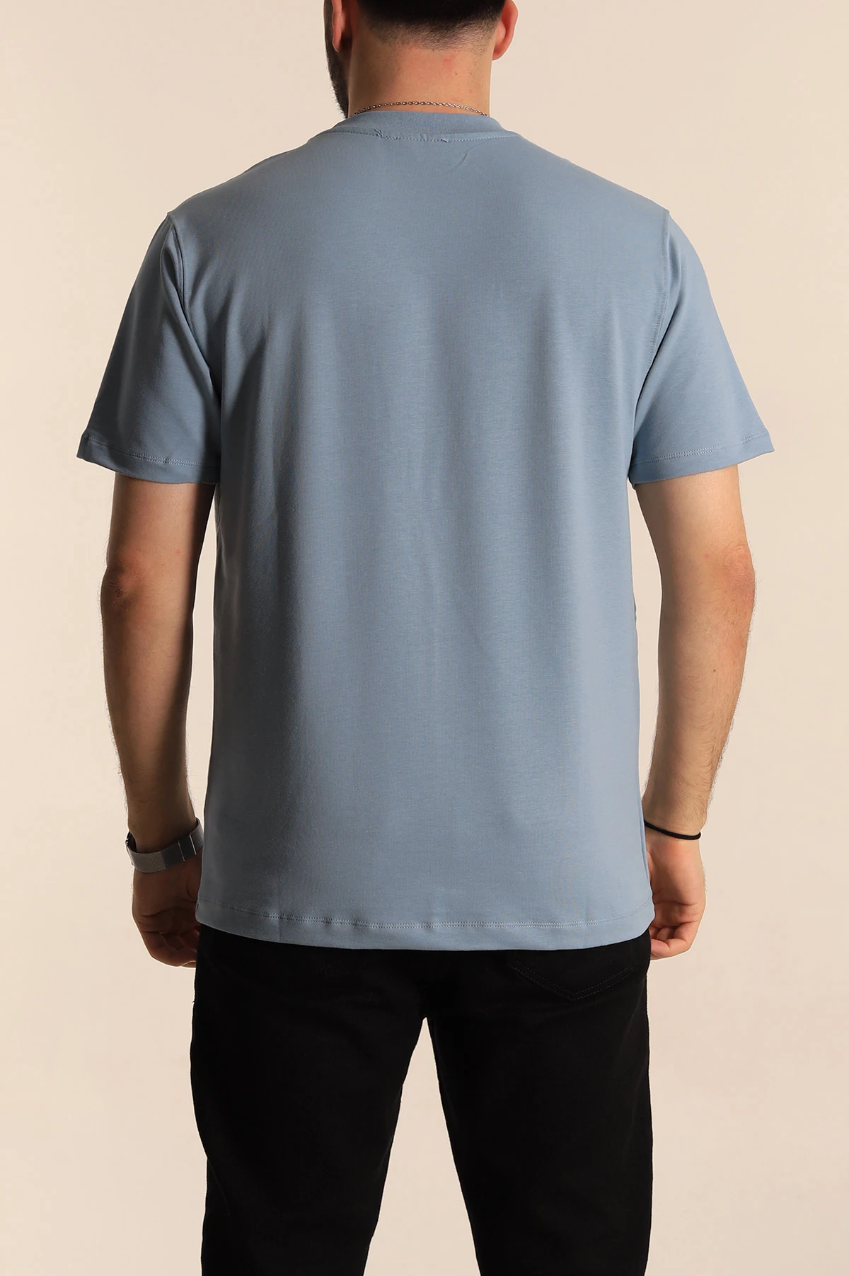 Mavi Regular Fit Nakışlı Cep Detaylı Erkek Tişört 270643