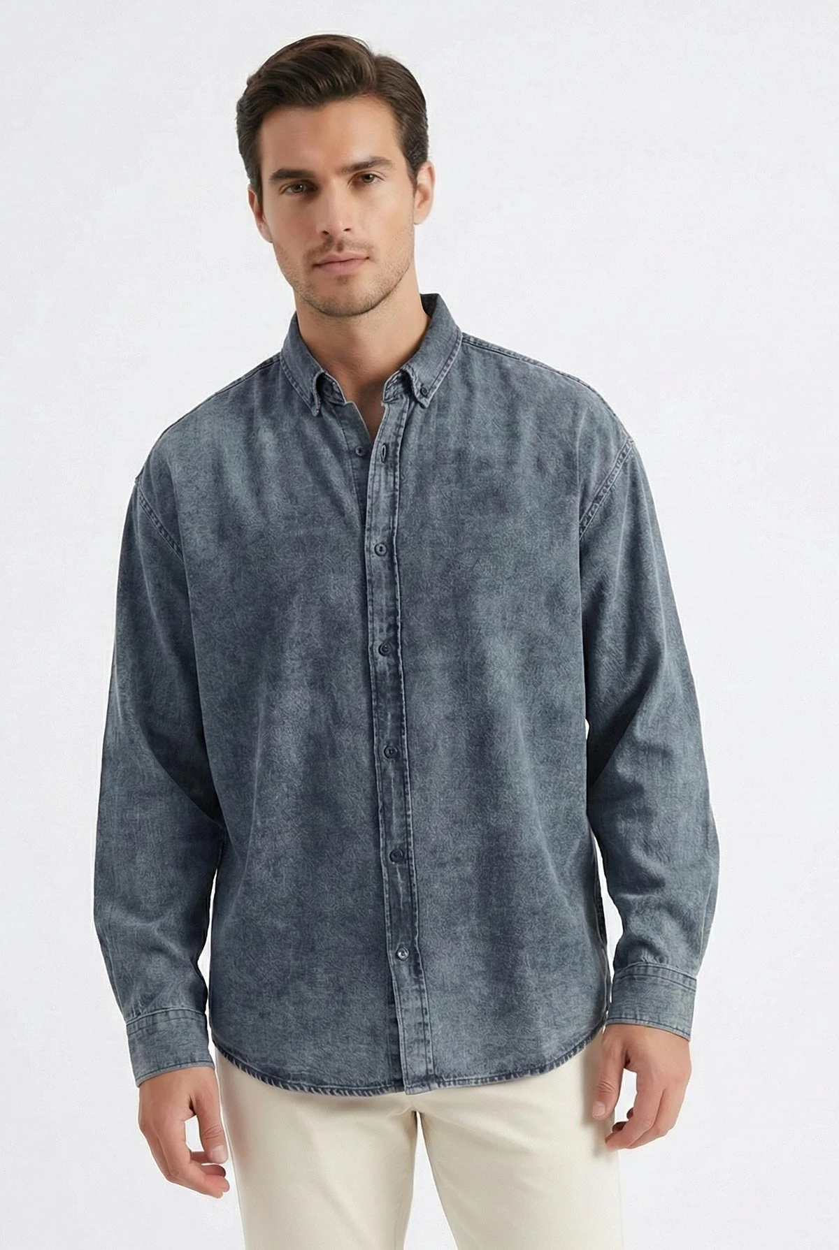 Mavi Relaxed Fit Erkek Kot Gömlek 419373