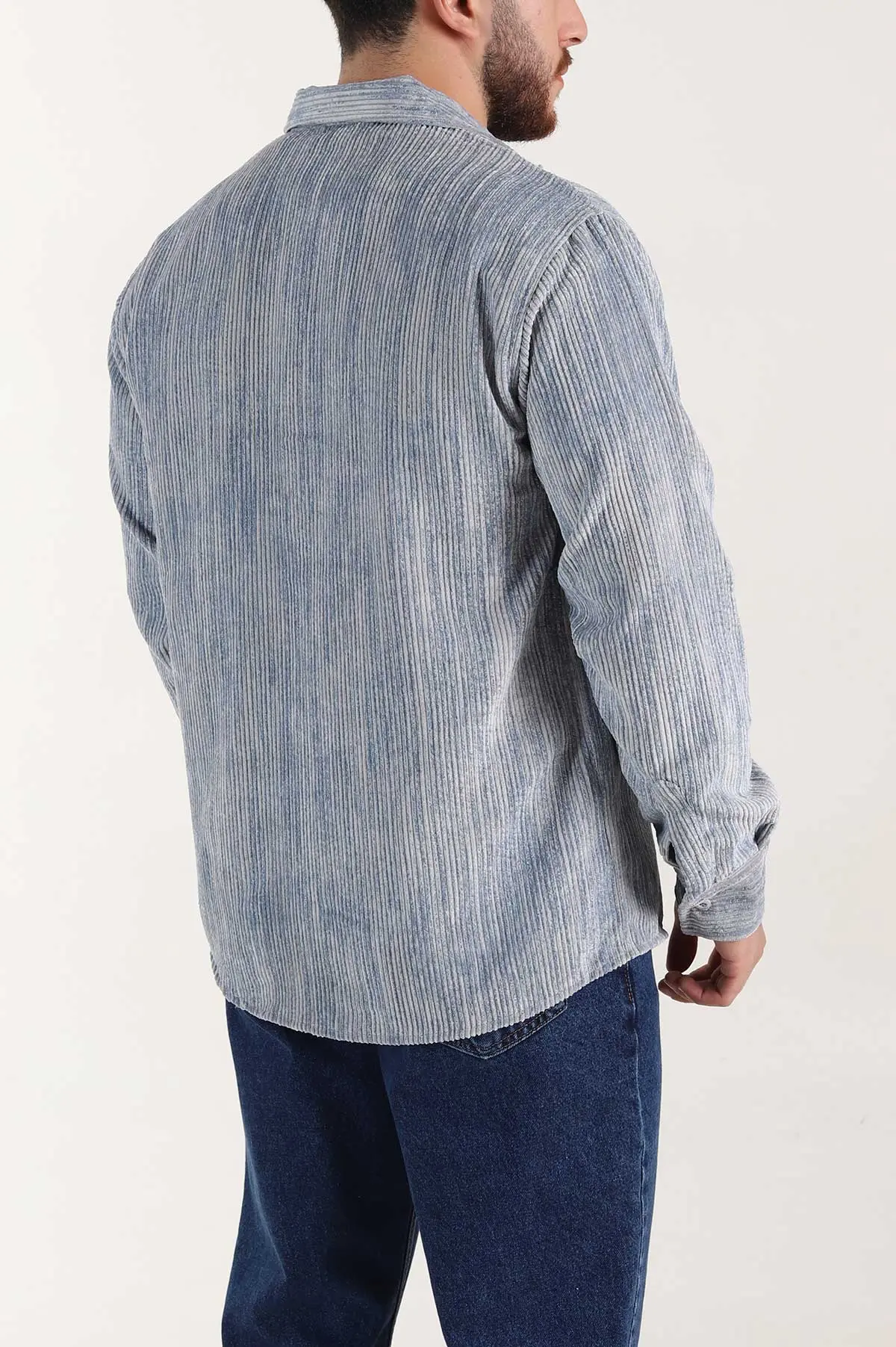 Mavi Relaxed Fit Fitilli Kadife Erkek Gömlek 399965