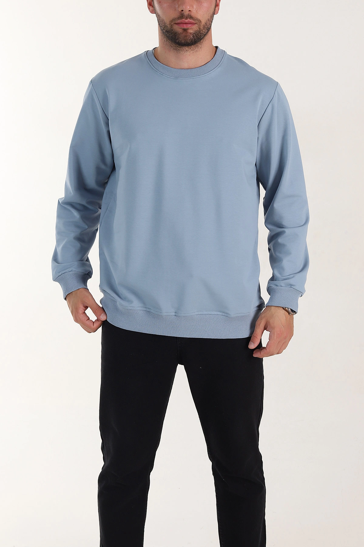 Mavi Relaxed Fit İki İp Şardonsuz Basic Erkek Sweatshirt 398125