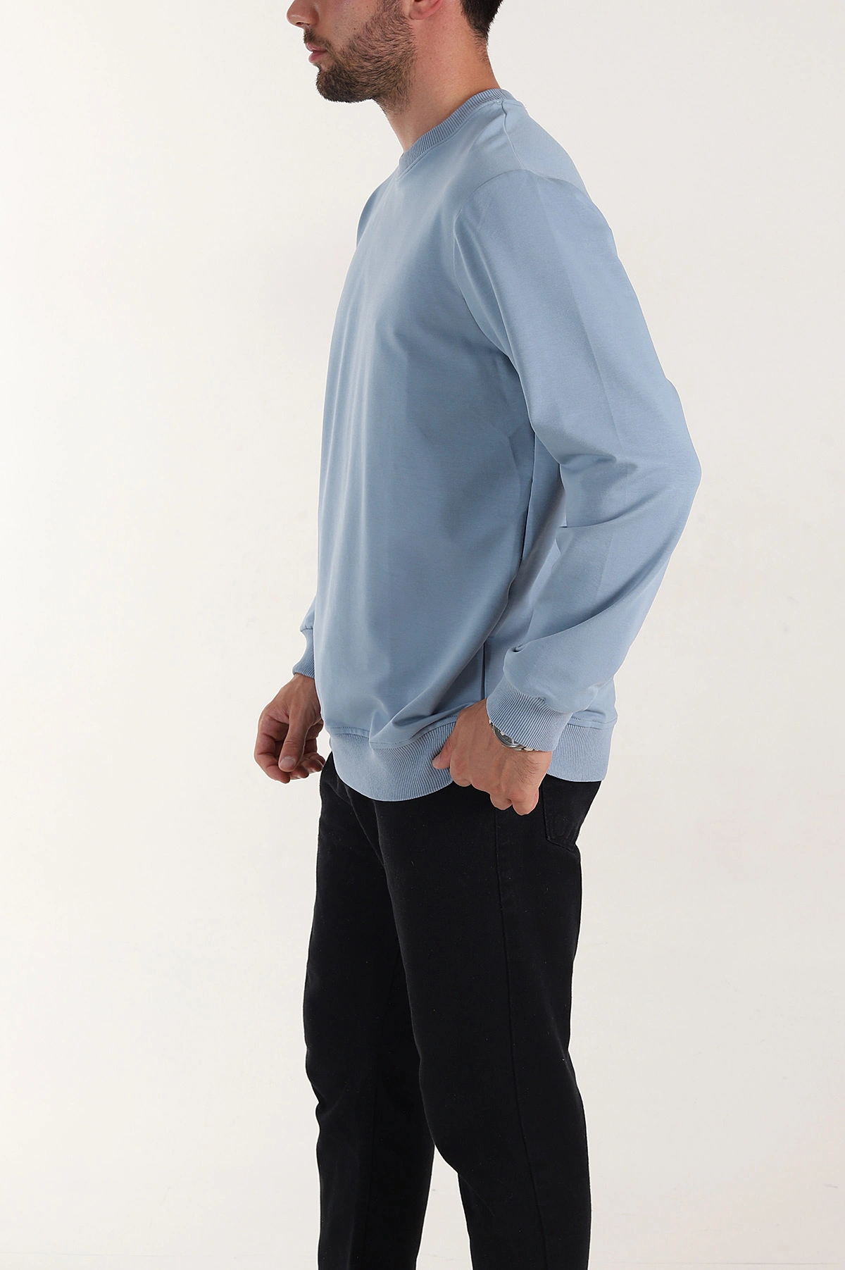 Mavi Relaxed Fit İki İp Şardonsuz Basic Erkek Sweatshirt 398125