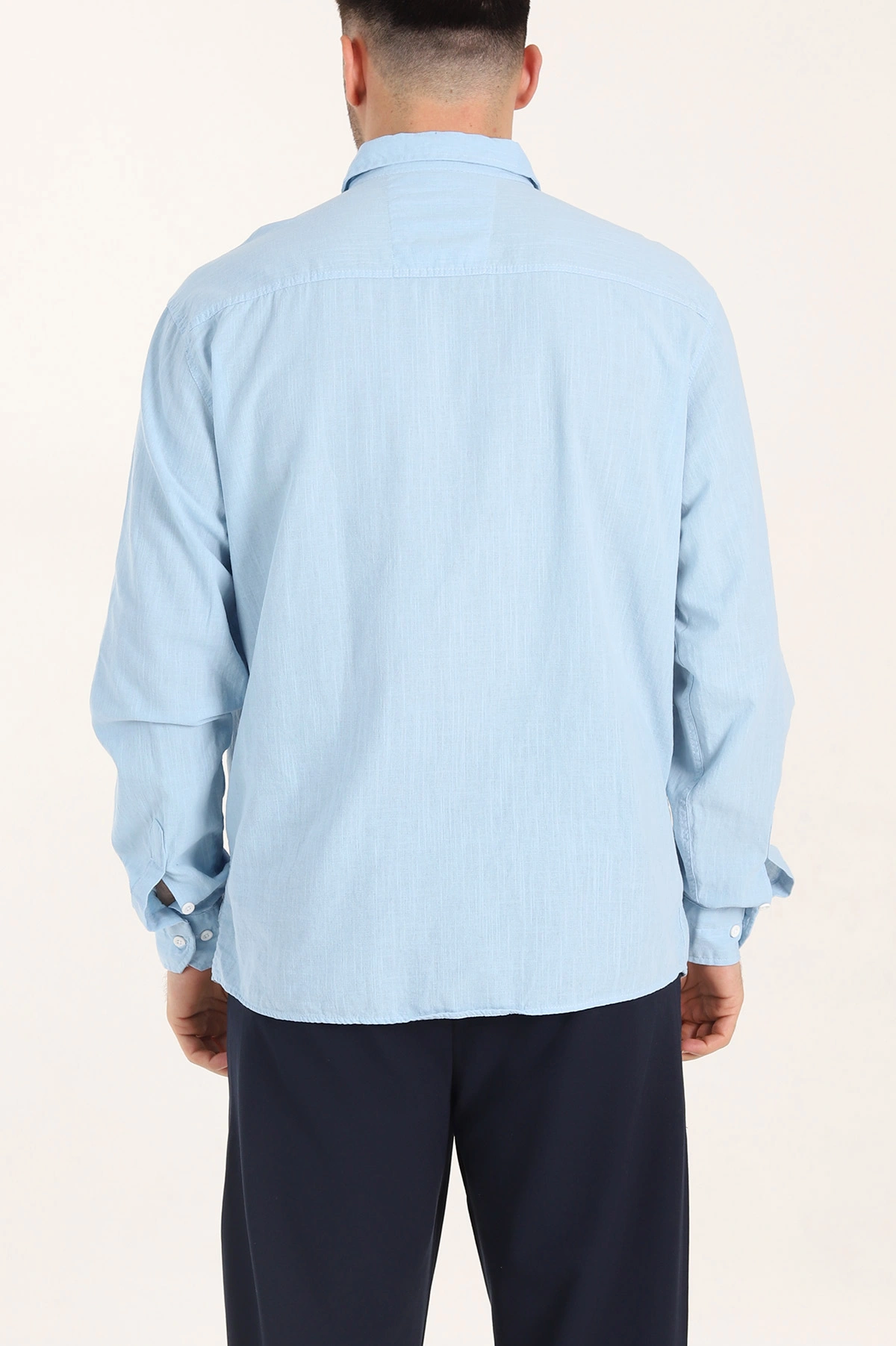 Mavi Relaxed Fit Keten Cep Detaylı Erkek Gömlek 356962