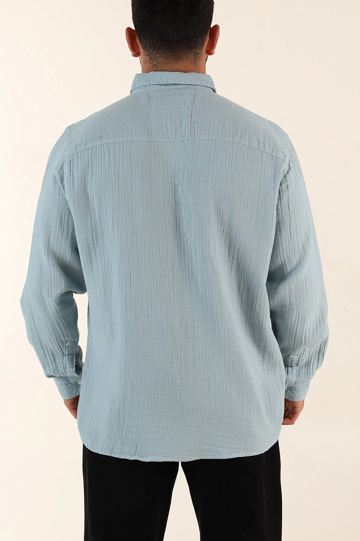 Mavi Relaxed Fit Müslin Keten Ata Yaka Erkek Gömlek 386194