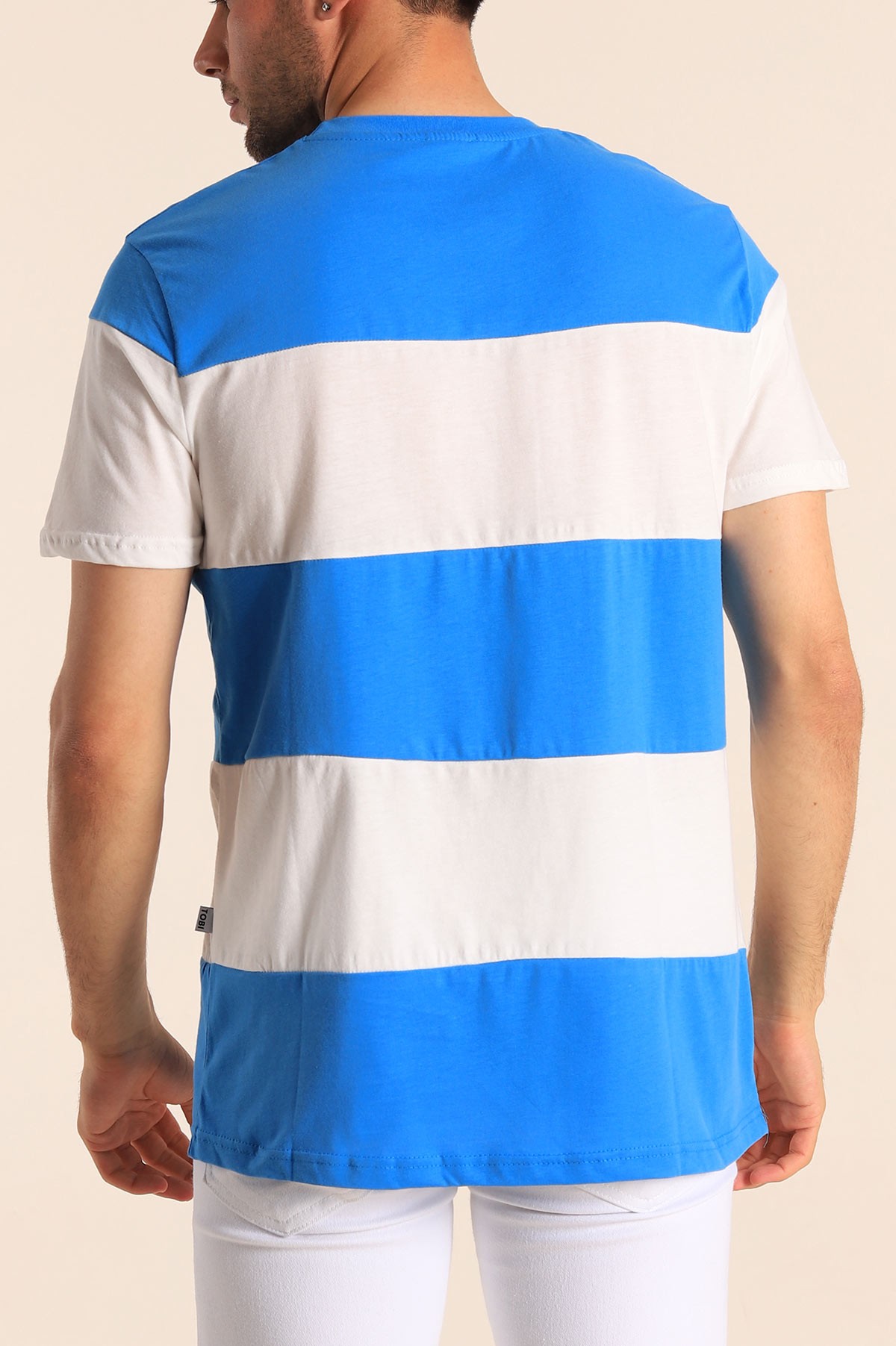 Mavi Relaxed Fit NY Baskılı Çift Renk Tişört 182268