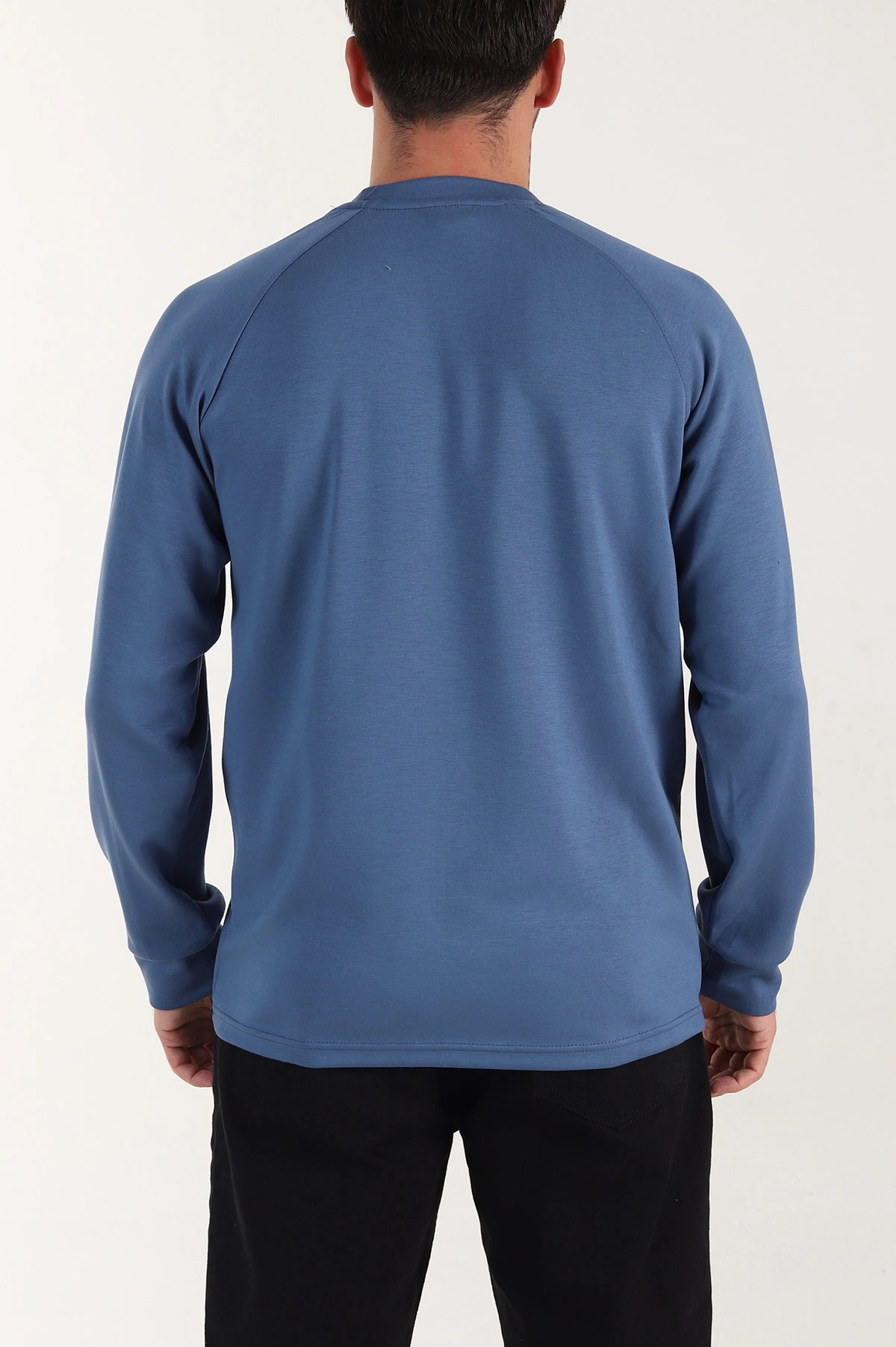 Mavi Relaxed Fit Oysho Kumaş Nakış Detaylı Erkek Sweatshirt 399469
