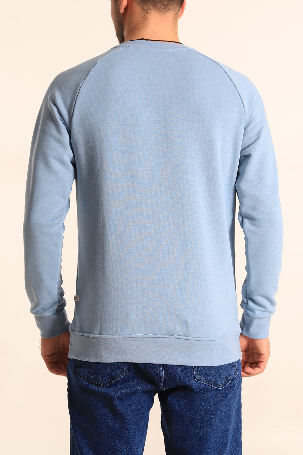 Mavi Relaxed Fit Şardonsuz Kabartma Yazılı Erkek Sweatshirt 221464
