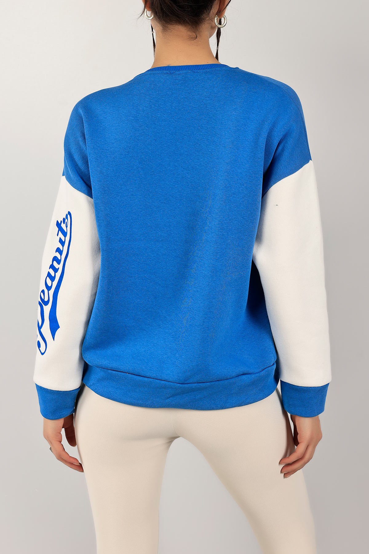 Mavi Şardonlu Süzene Nakışlı Sweat 143196