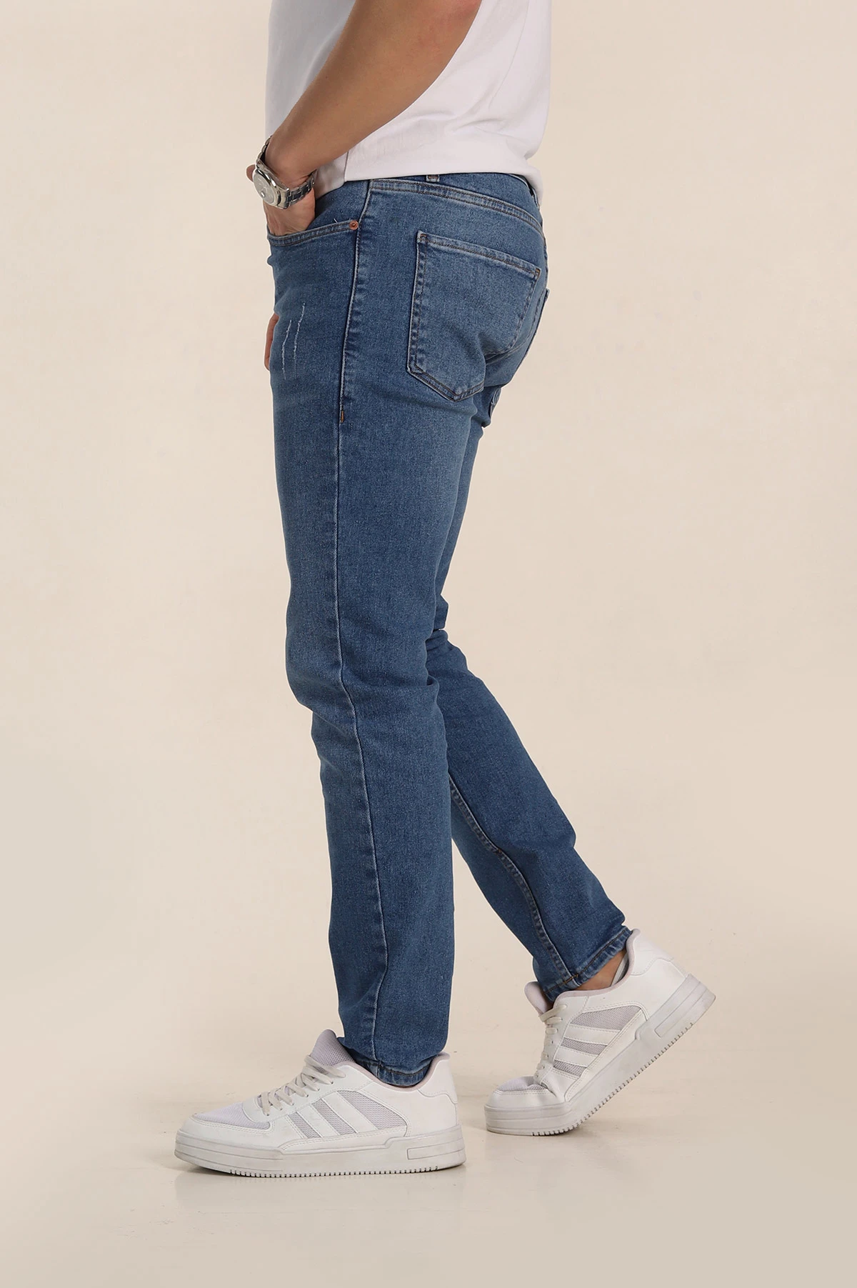 Mavi Skinny Fit Yıkamalı Taşlama Detaylı Erkek Kot Pantolon 354425