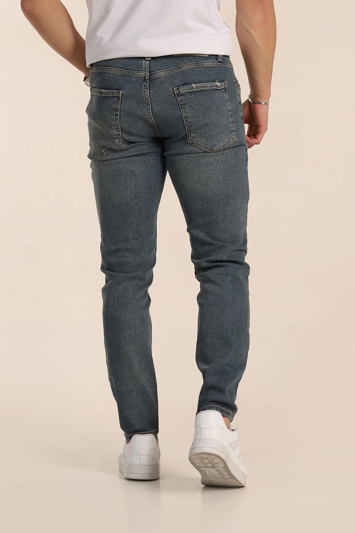 Mavi Skinny Fit Yıkamalı Taşlama Detaylı Erkek Kot Pantolon 354464