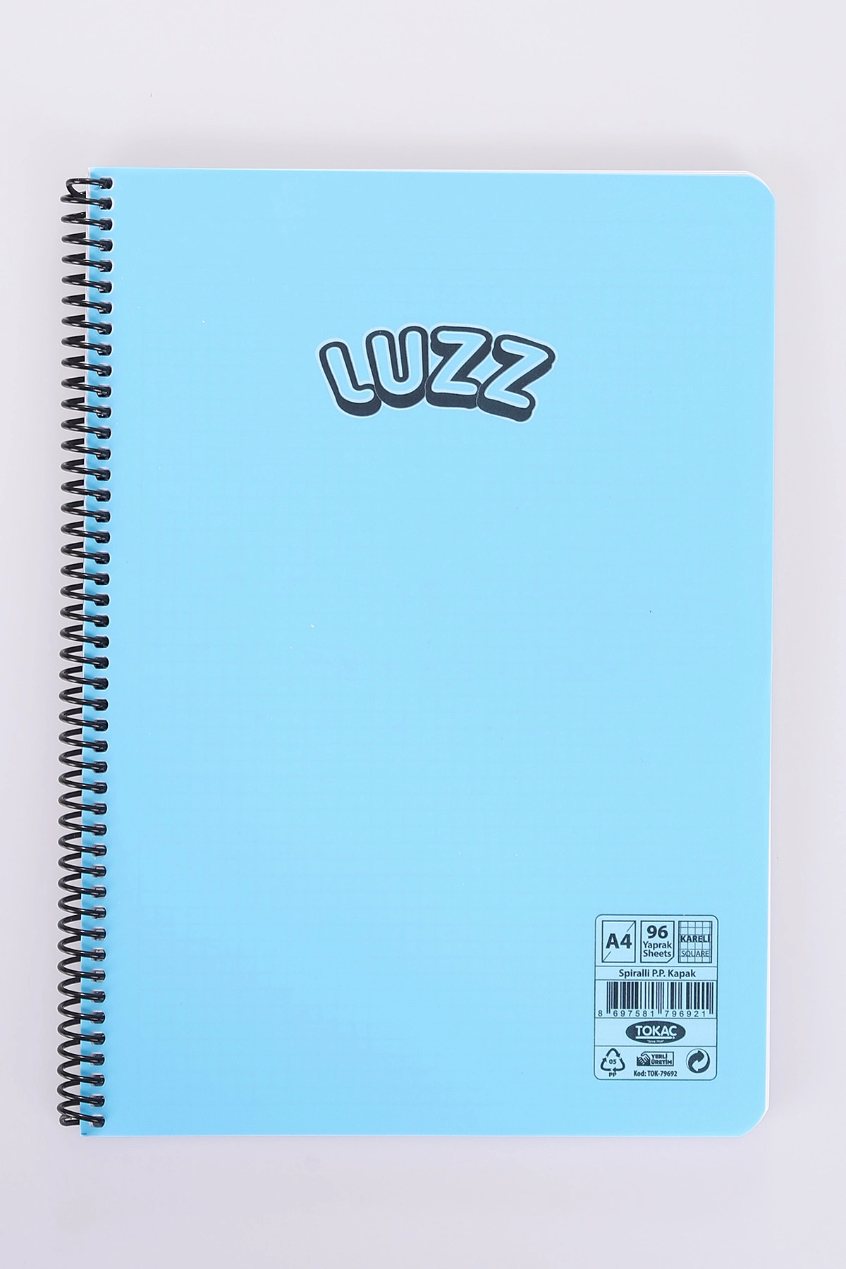 Tokaç Luzz 96 Yaprak Kareli PP Kapak Telli Defter 478393