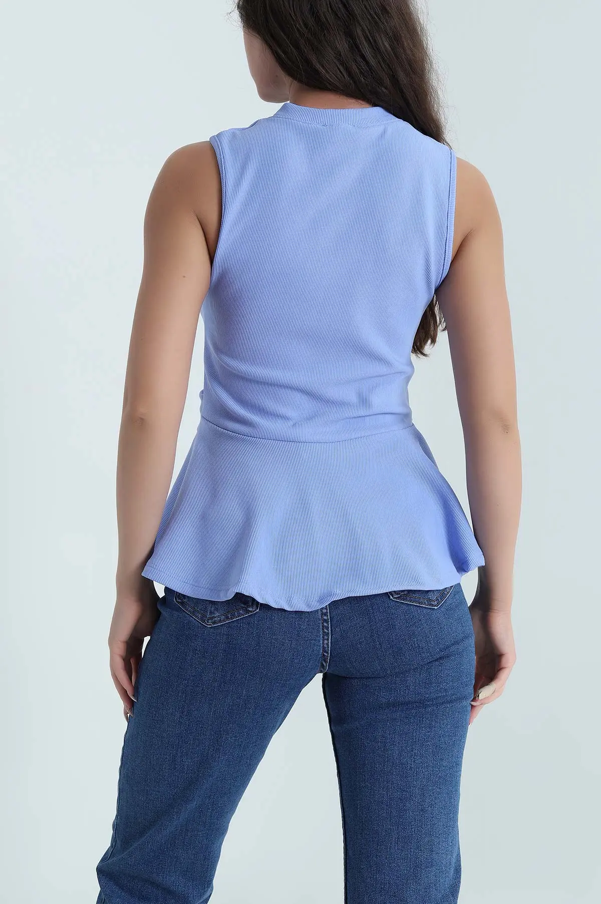Mavi Tokalı Ottoman Kadın Bluz 462780