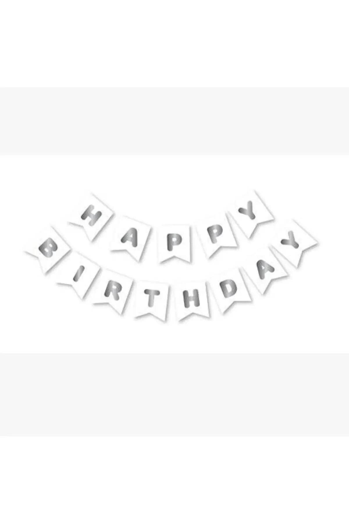 Beyaz Silver Happy Yaldızlı Banner 303443