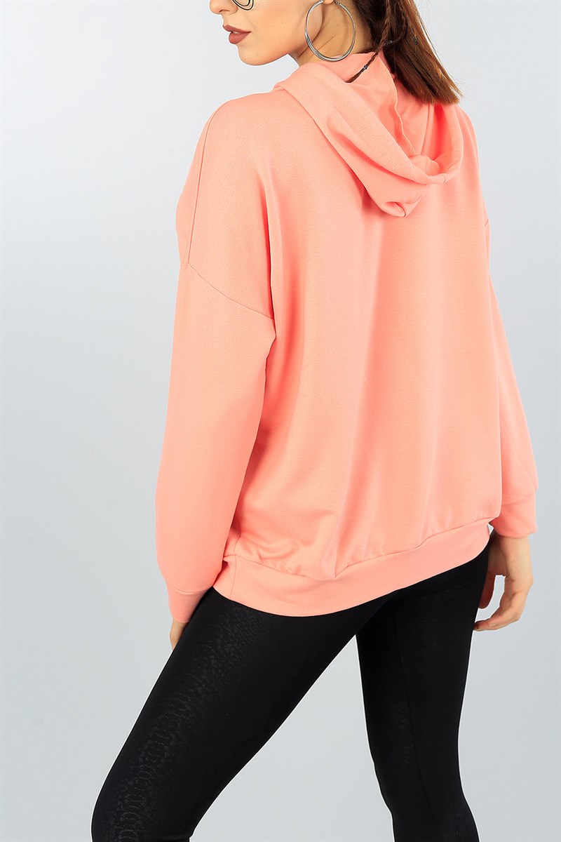 Mickey Baskılı Pudra Bayan Sweat 40690