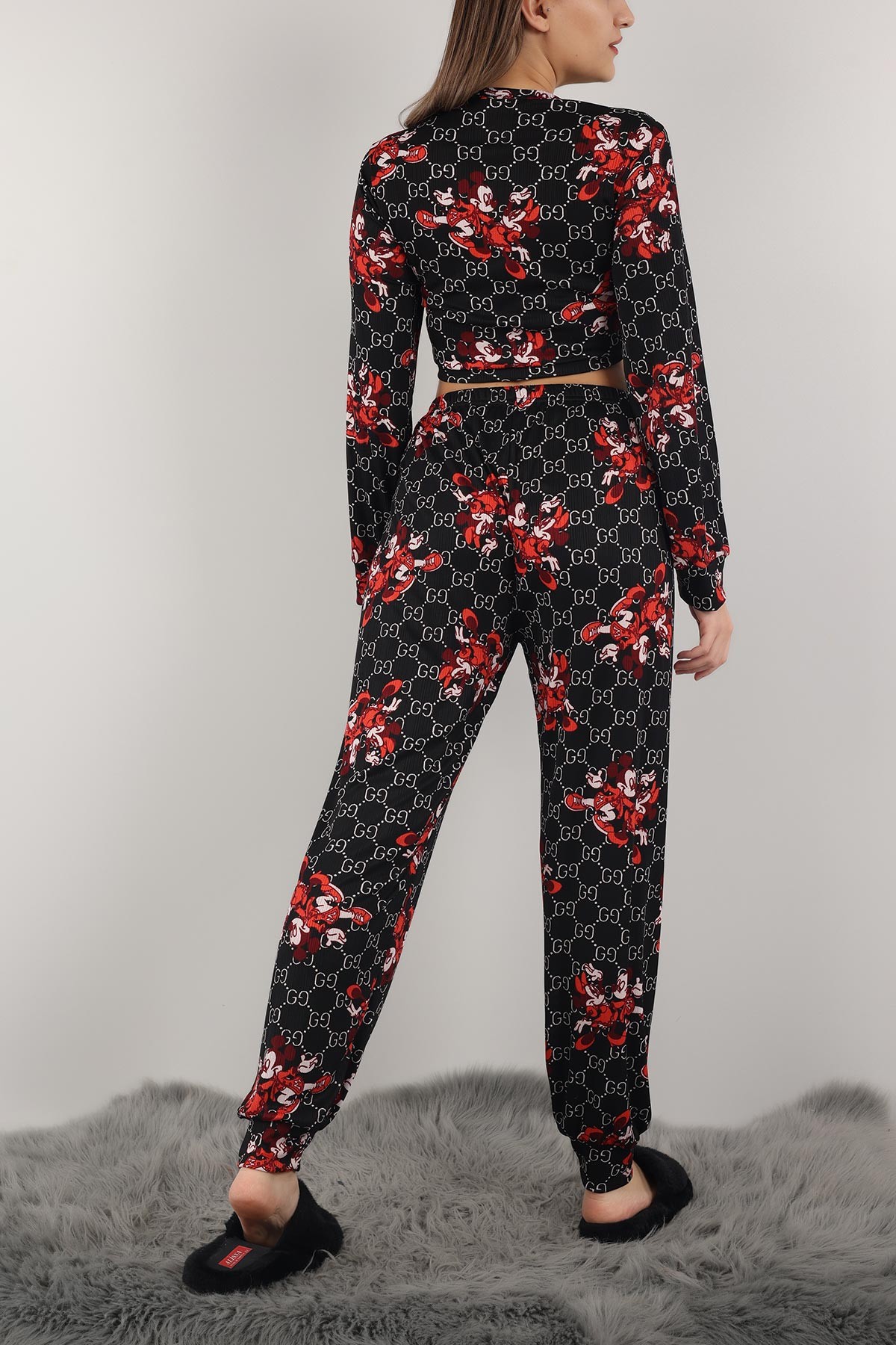 Mickey Desenli Bağlamalı Pijama Takımı 153903