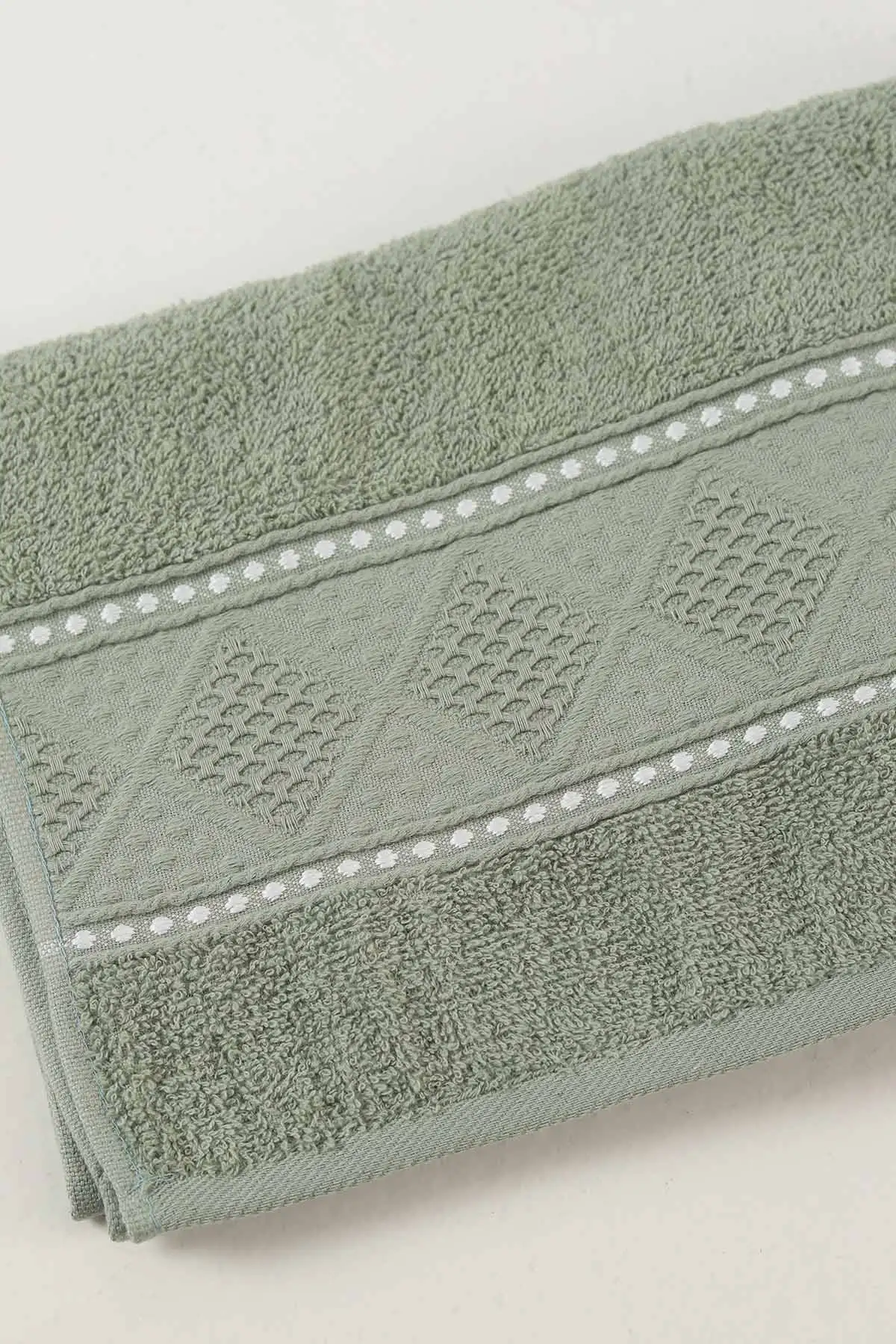 Mint 50x90 Cm Jakarlı Desenli Pike Havlu 460457