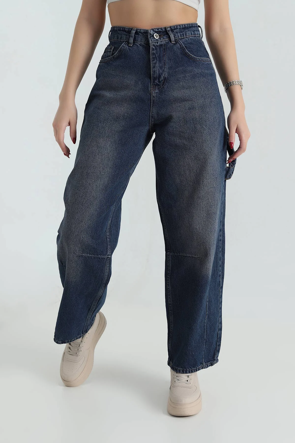 Mint Baggy Cepli Kadın Kot Pantolon 418075