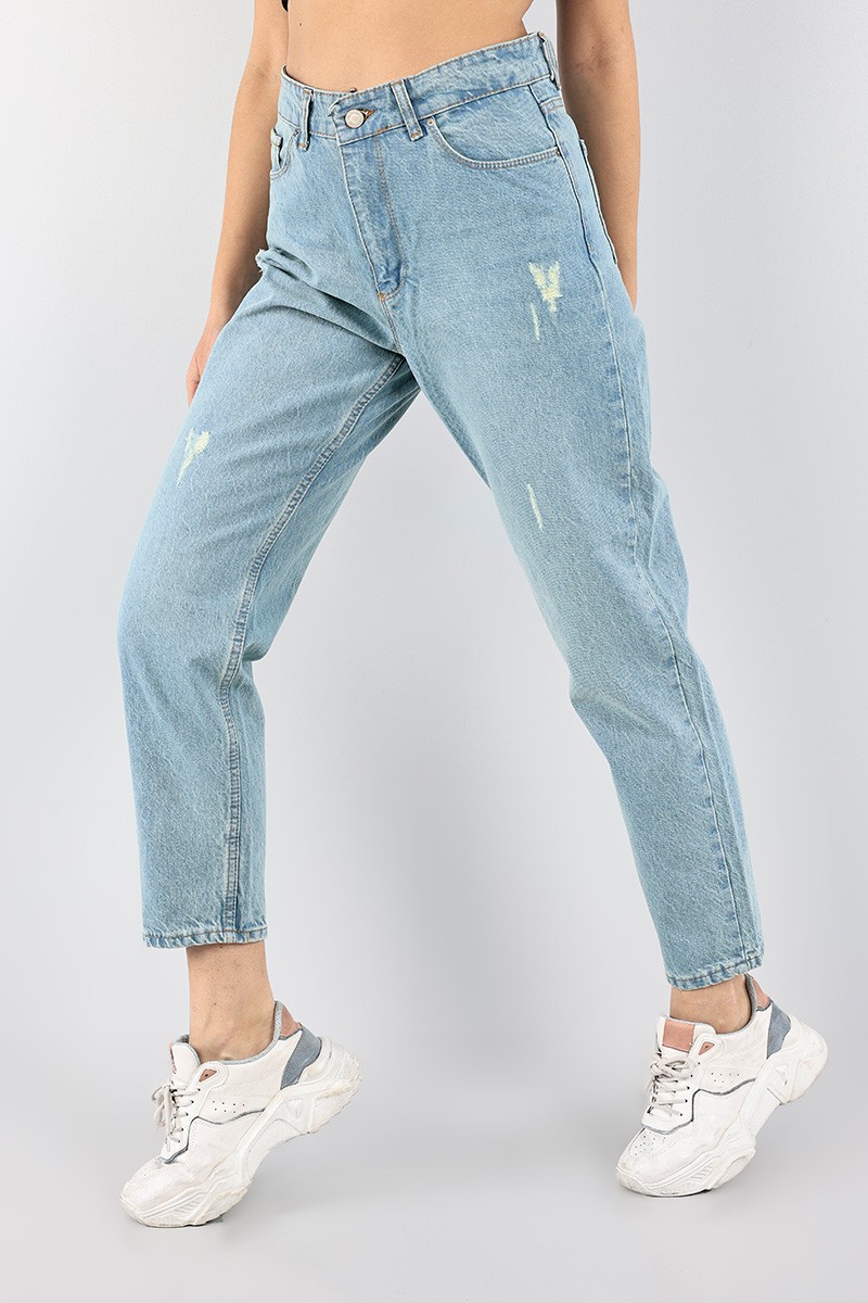 Mint Lazerli Mom Kot Pantolon 96305