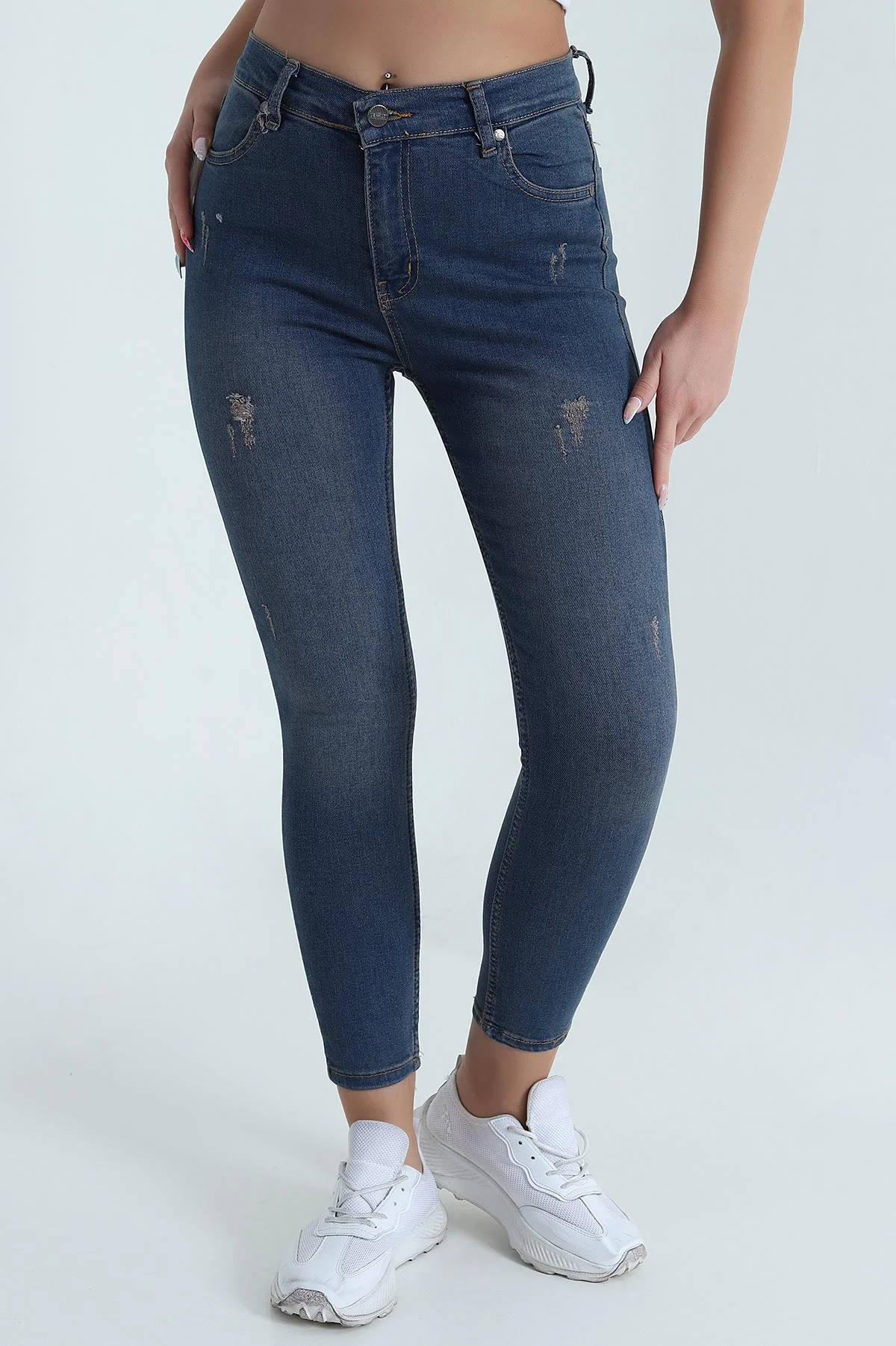 Mint Lazlerli Likralı Kadon Kot Pantolon 468295