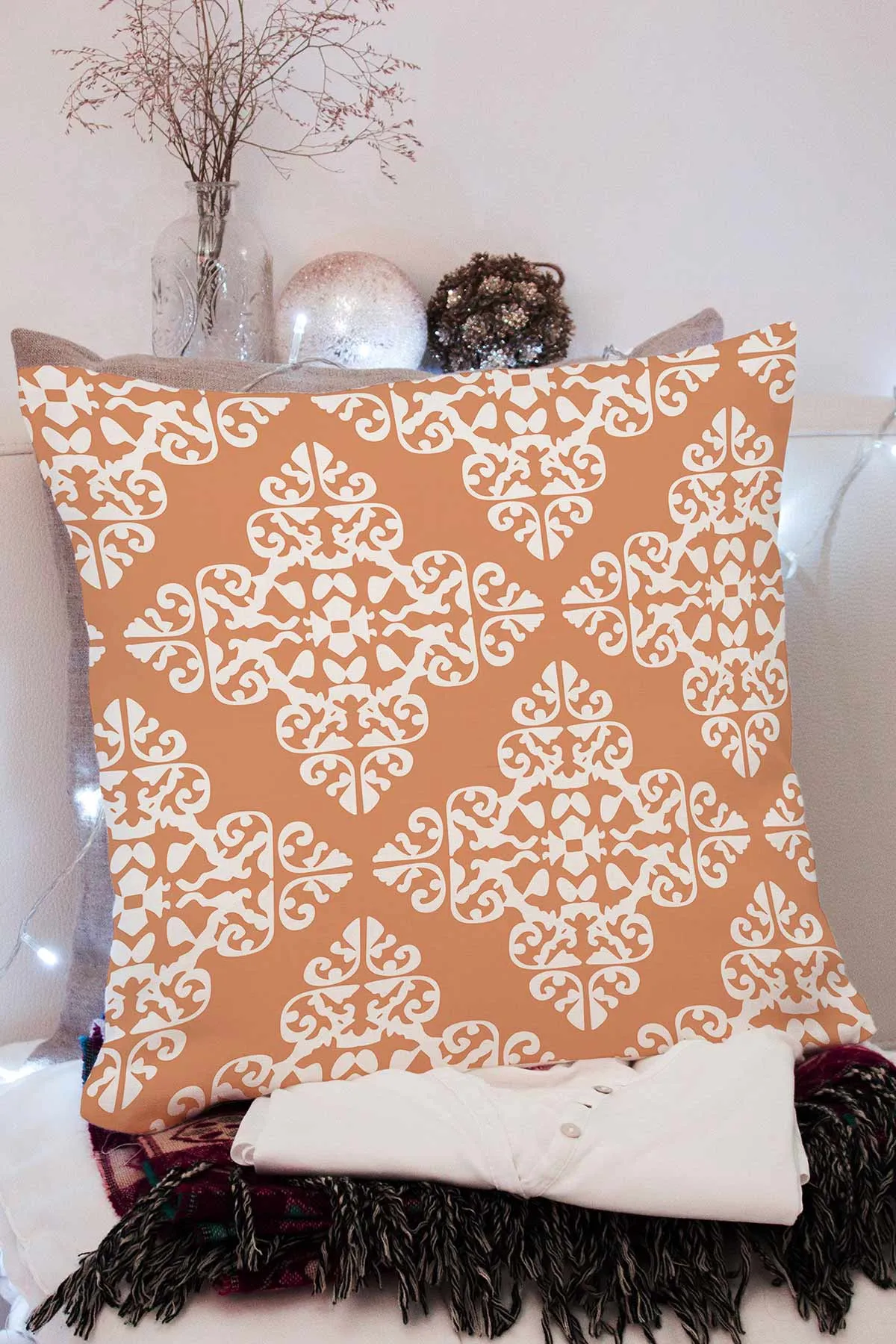 43x43 Dijital Baskılı Fermuarlı Modern Kırlent Kılıfı 308737
