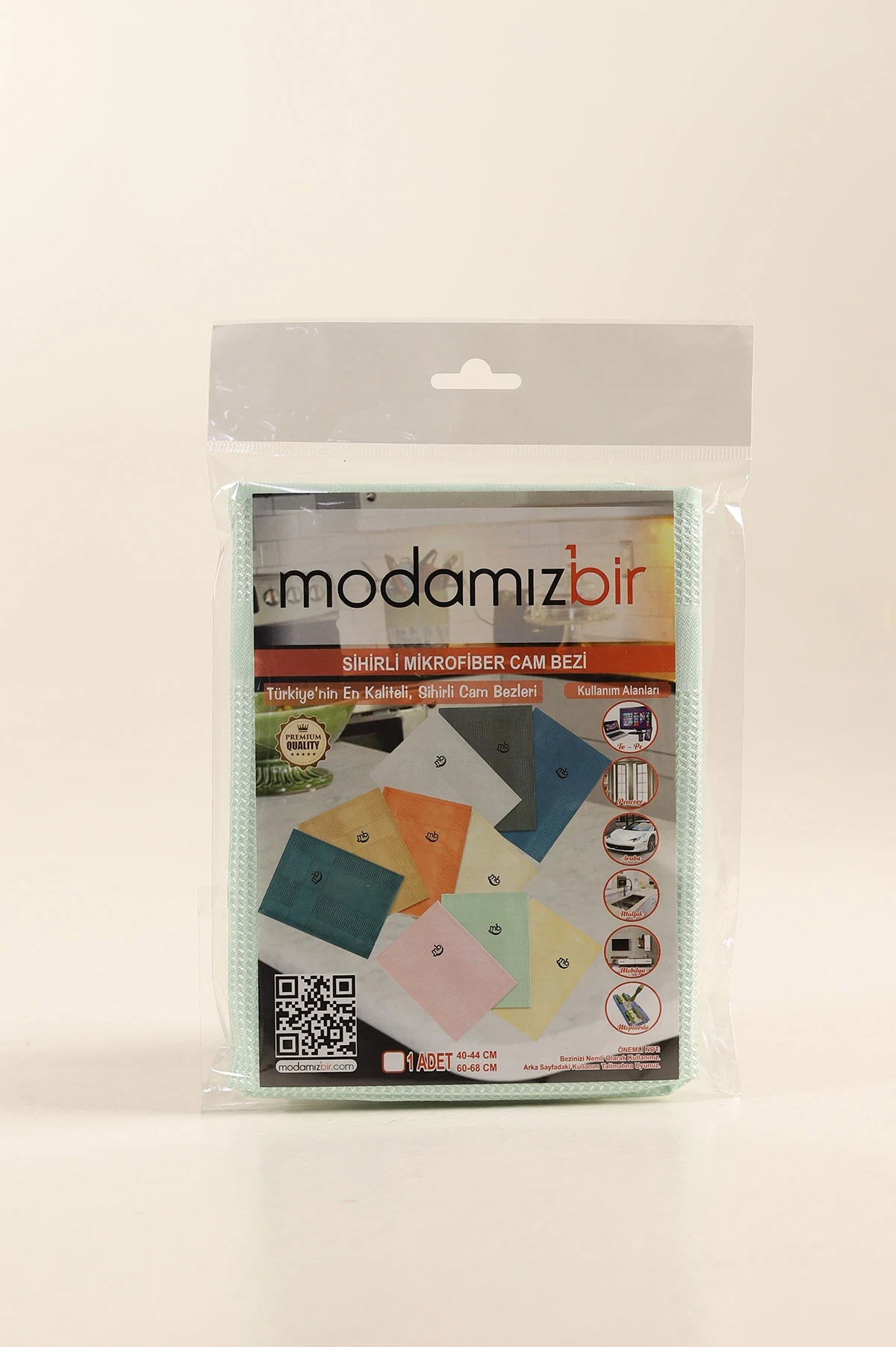 Modamızbir Mikrofiber İz Bırakmayan Silme Kurulama Yeşil Sihirli Cam Bezi (42x64) 230047