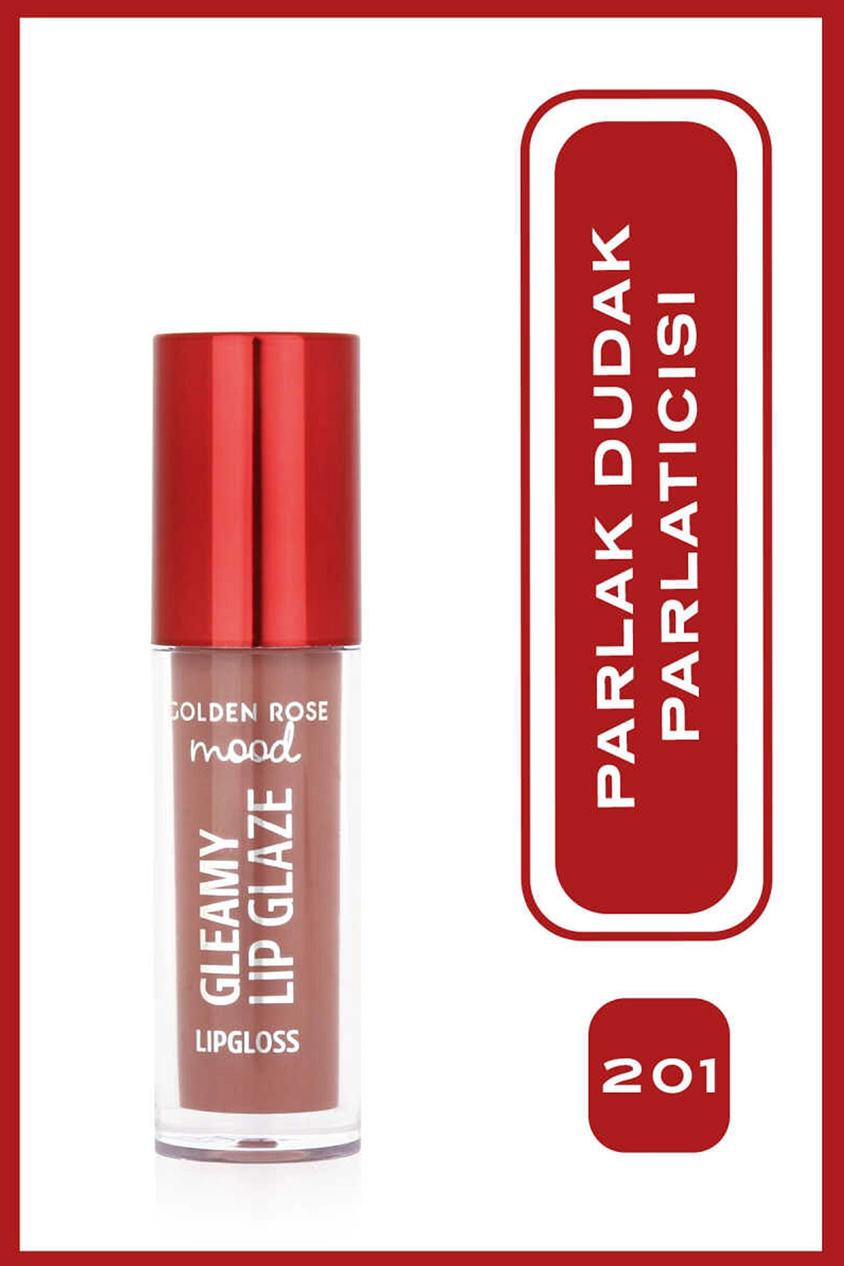 Mood Gleamy Lip Glaze Lipgloss - 201 Nude Kiss - Renkli Dudak Parlatıcısı 406615