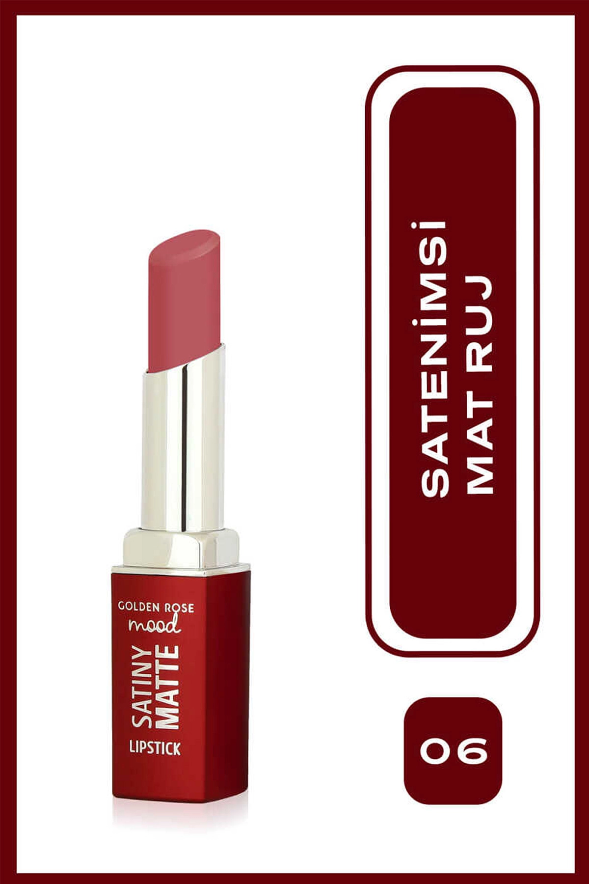Mood Satiny Matte Lipstick - 06 Peach Amber - Mat Ruj 406582