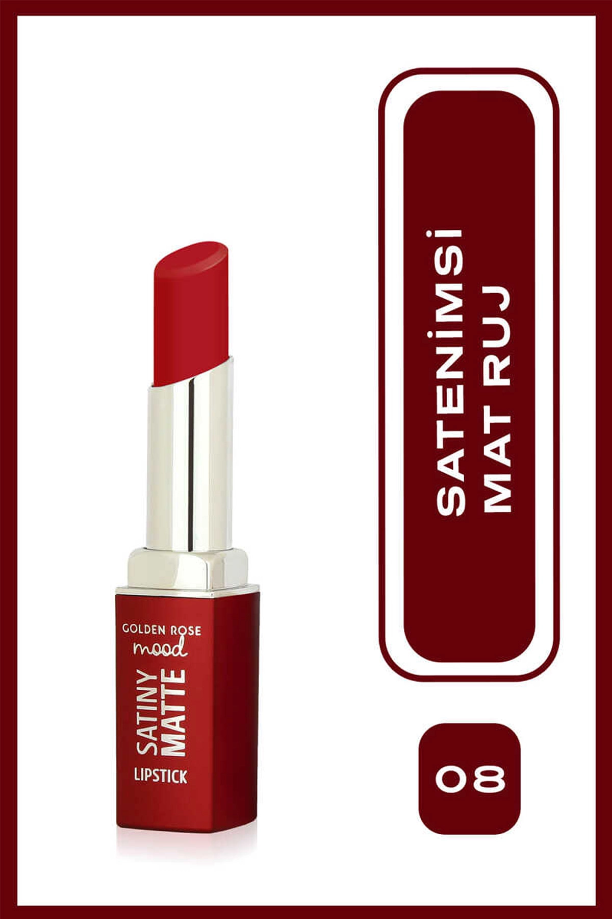 Mood Satiny Matte Lipstick - 08 Candy Red  - Mat Ruj 406584