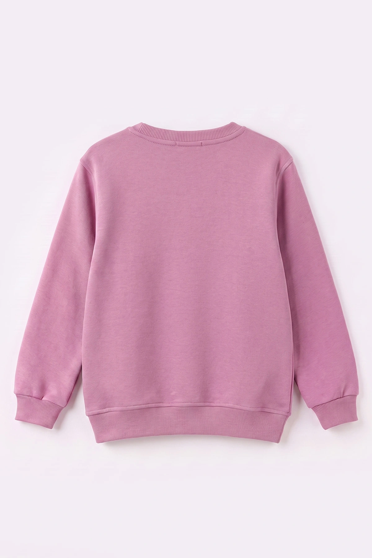 Mor (2-12 Yaş) Fiyonk Nakışlı Taşlı  İçi Şardonlu Kız Çocuk Sweatshirt 483279