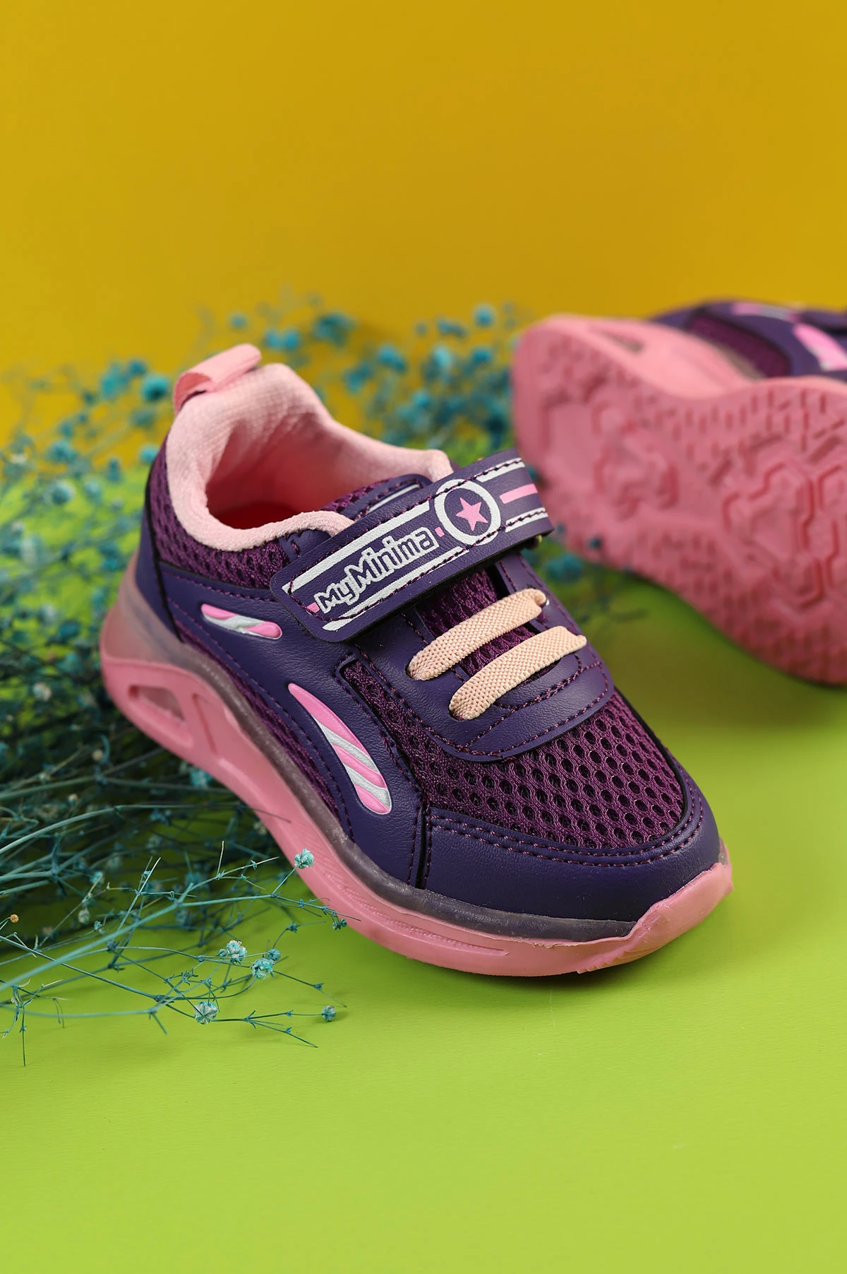 Mor (21-25 Bebe) Yıldız Baskılı Işıklı Bebe Spor Ayakkabı 257175