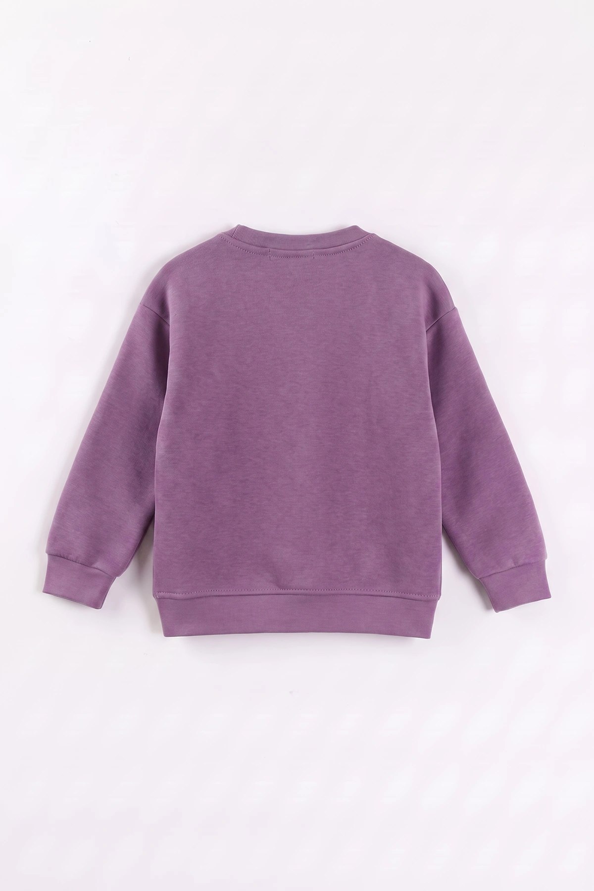 Mor (3-12 Yaş) Kiraz Nakışlı Şardonlu Kız Çocuk Sweatshirt 473991