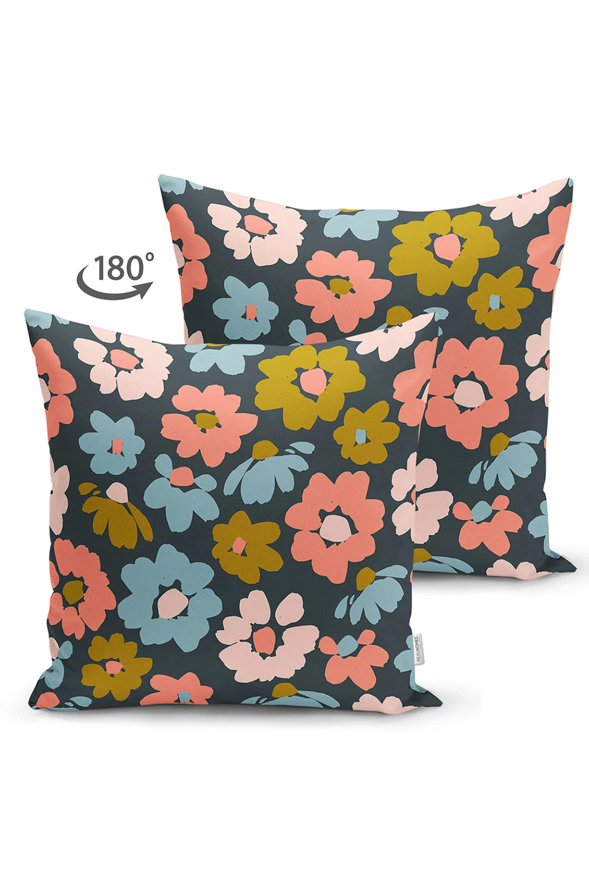 Somon 43x43 Dijital Baskılı Fermuarlı Modern Kırlent Kılıfı 273830