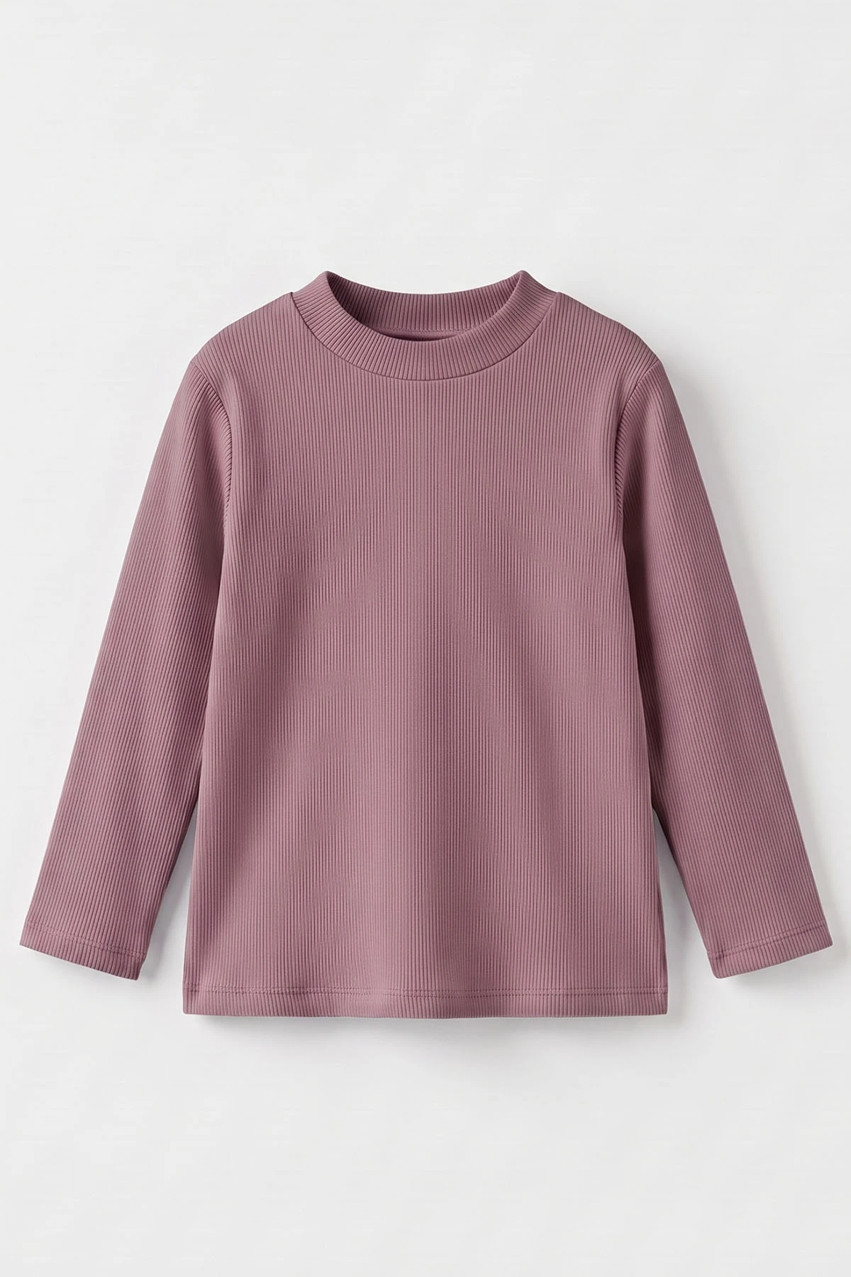 Mor (5-12 Yaş) Yarım Balıkçı Yaka Kaşkorse  Çocuk Body Sweatshirt 495423