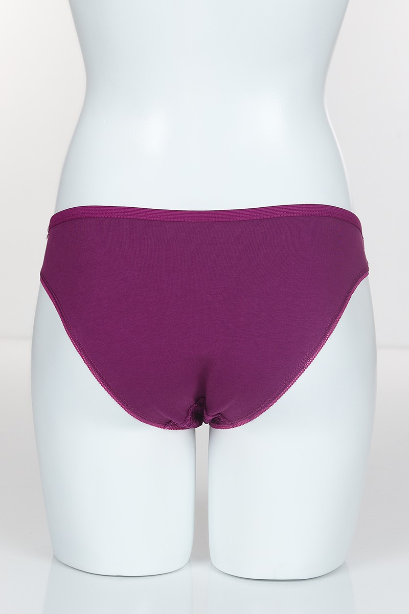 Mor 6384 Bikini Ön Dantel Arka Pamuk Külot 102315
