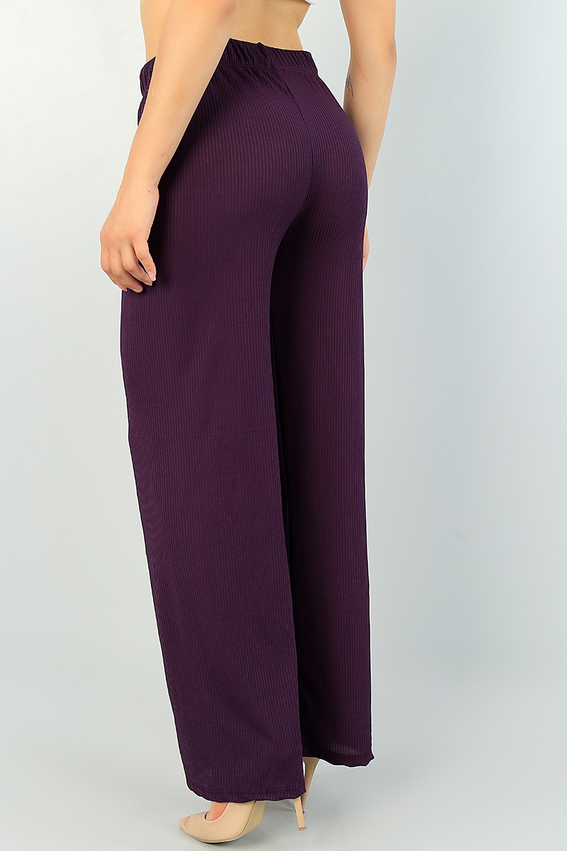 Mor Bol Paça Bayan Fitilli Pantolon 67984