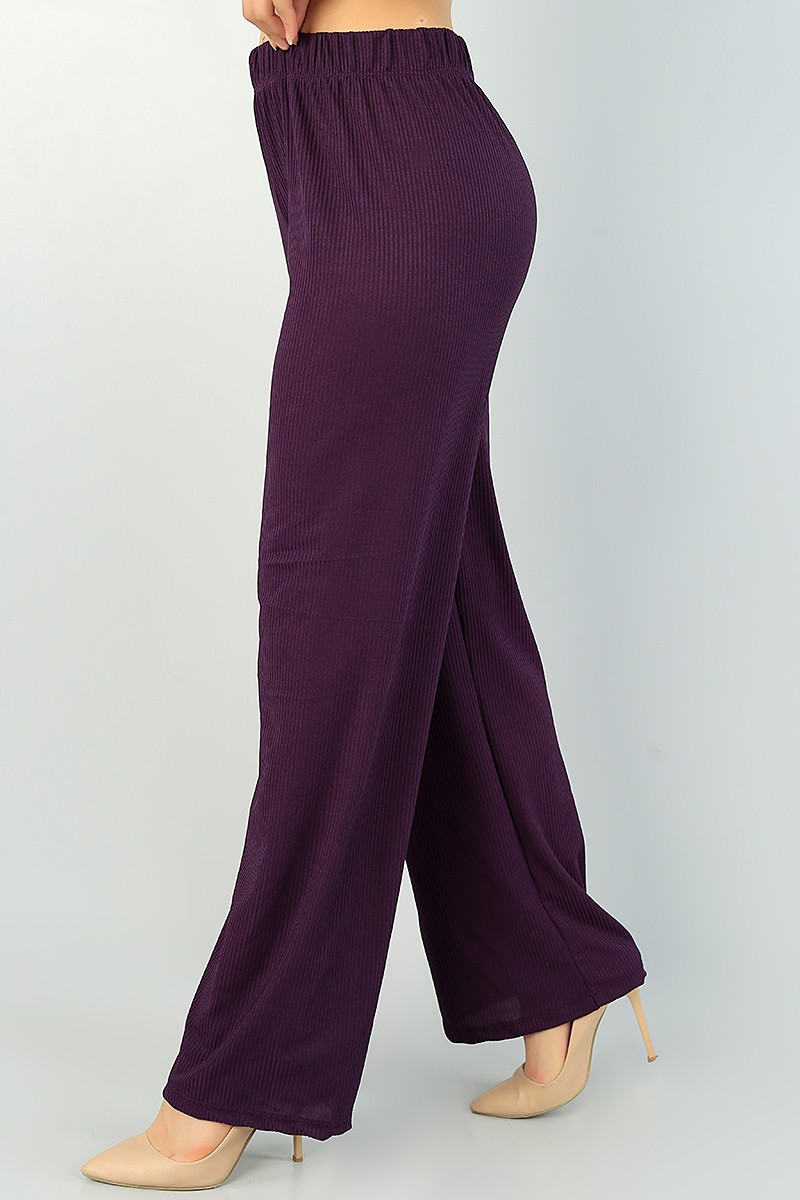 Mor Bol Paça Bayan Fitilli Pantolon 67984