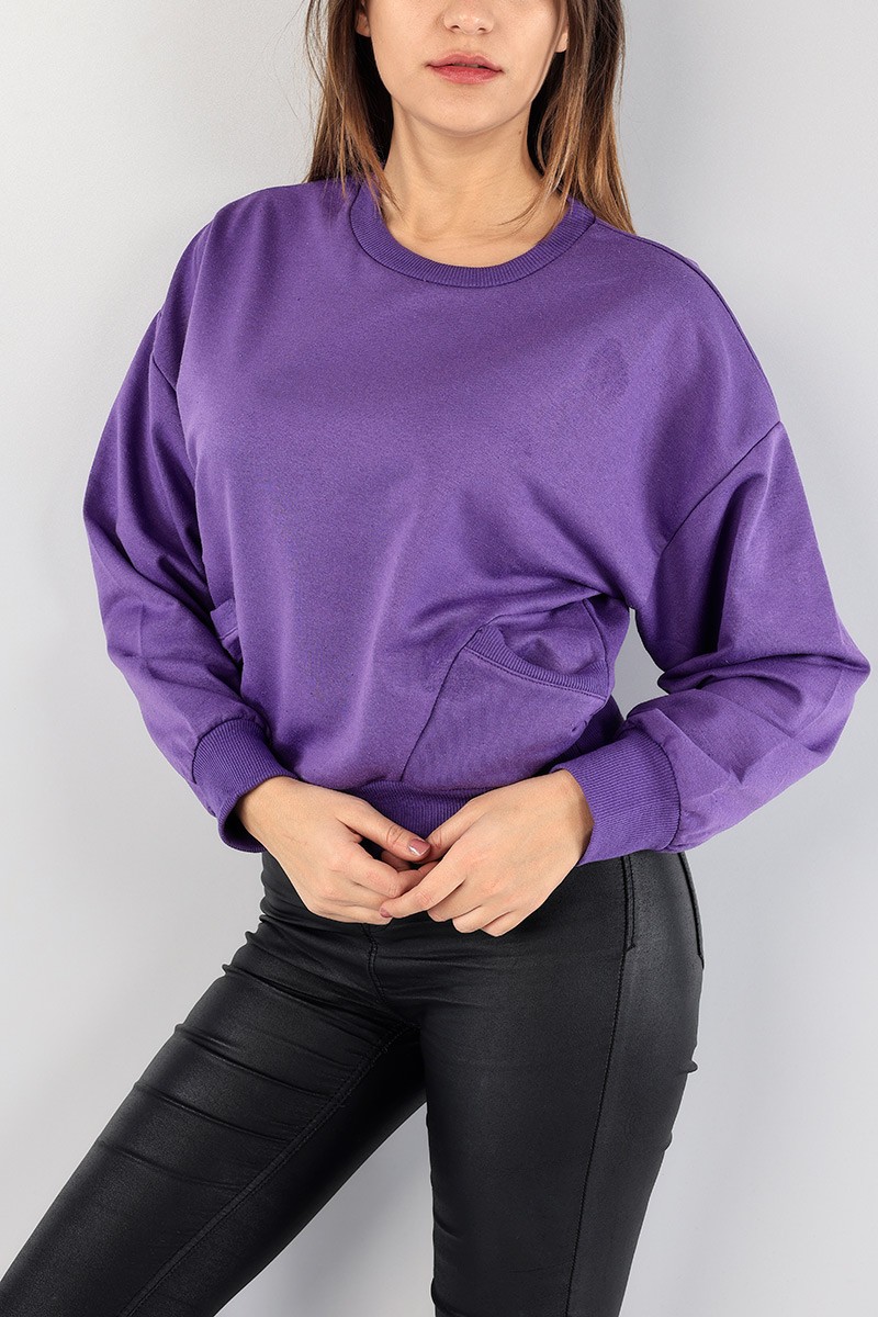 Mor Cep Tasarım Bayan Sweat 89550