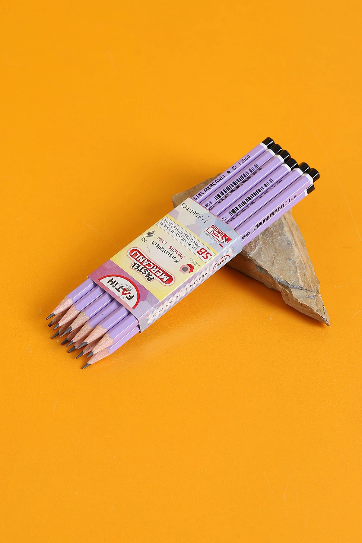 Mor Fatih Mercanlı Pastel Kurşun Kalem 12''li 292810