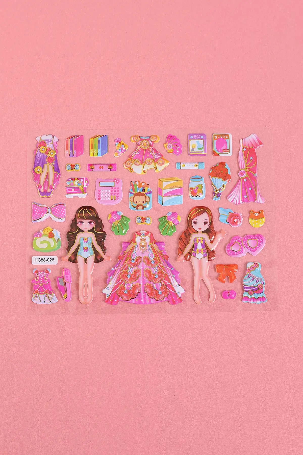 Kız Giydirme Sticker Set, Karışık Eğitici Çıkartmalar 281996