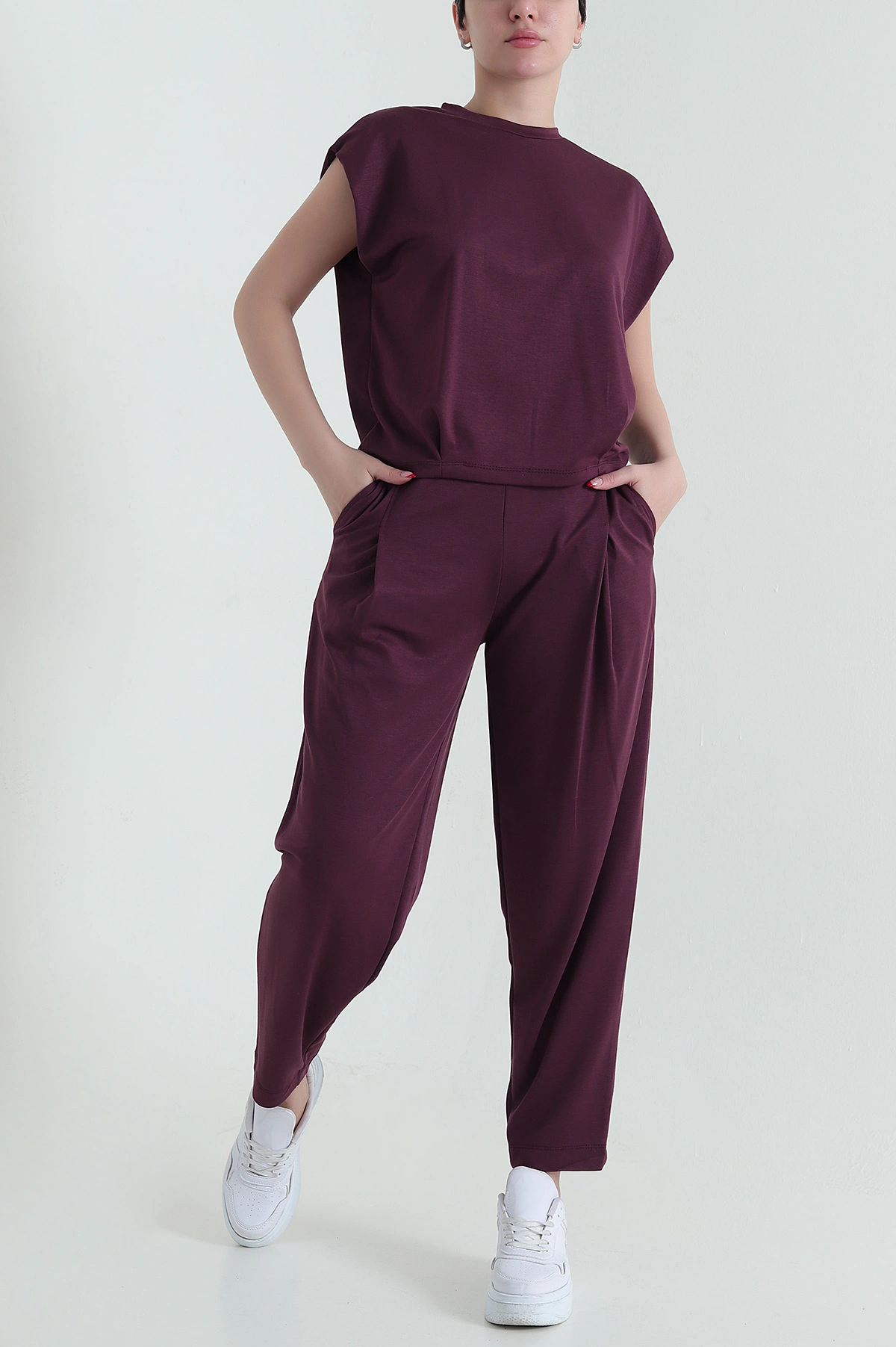 Mor Pantolon Bluz Oysho Kadın İkili Takım 433520
