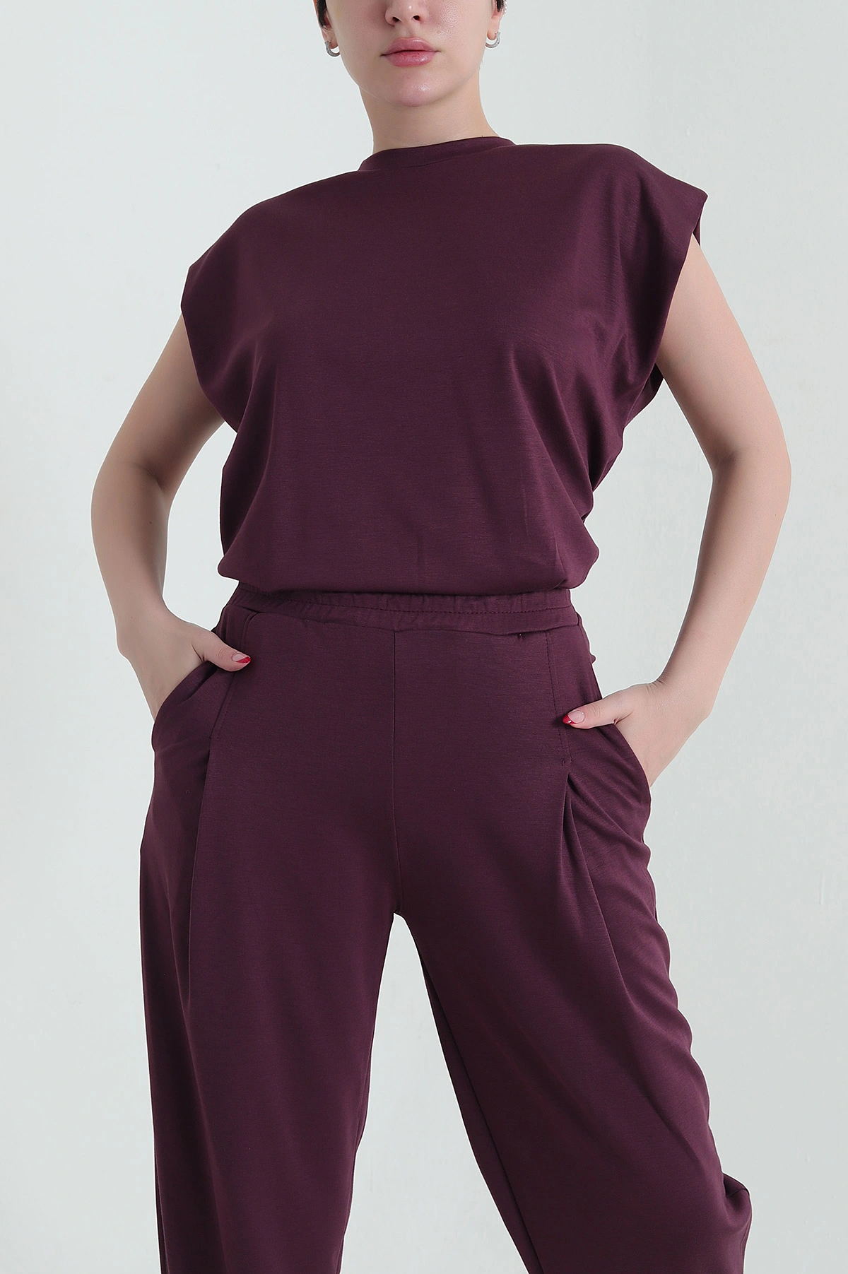 Mor Pantolon Bluz Oysho Kadın İkili Takım 433520