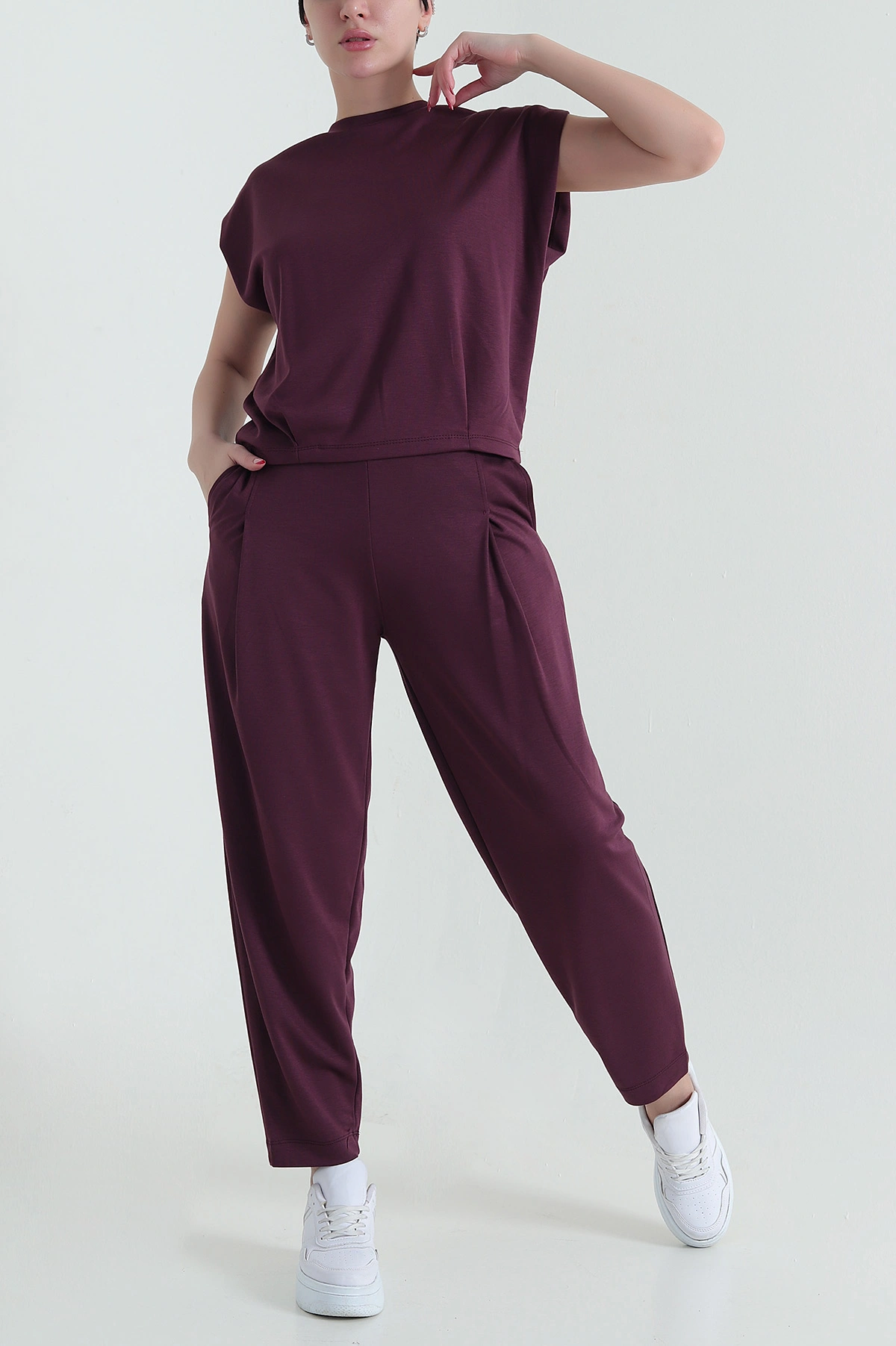 Mor Pantolon Bluz Oysho Kadın İkili Takım 433520