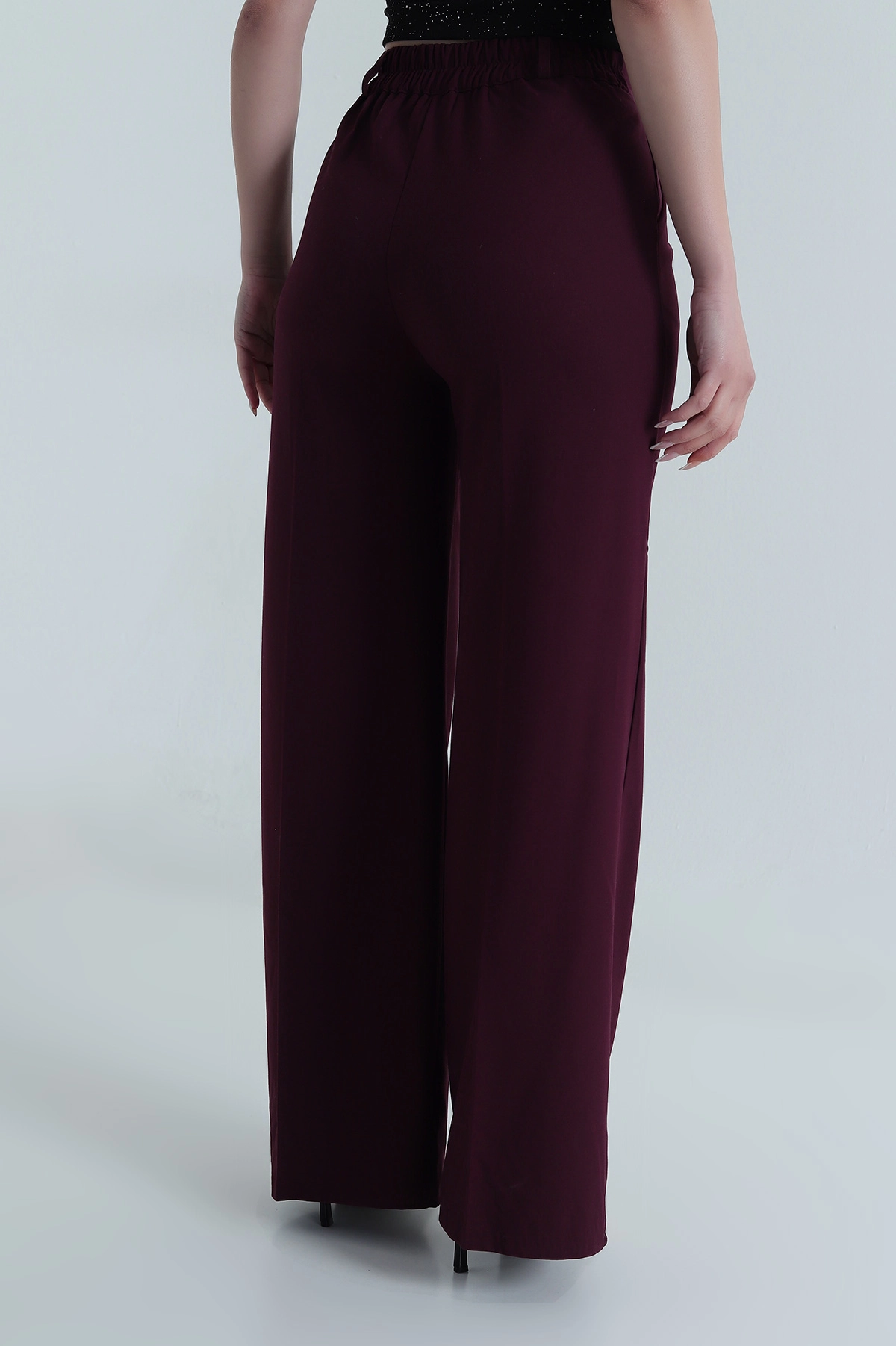 Mor Pileli Cepli Double Kadın Pantolon 486955